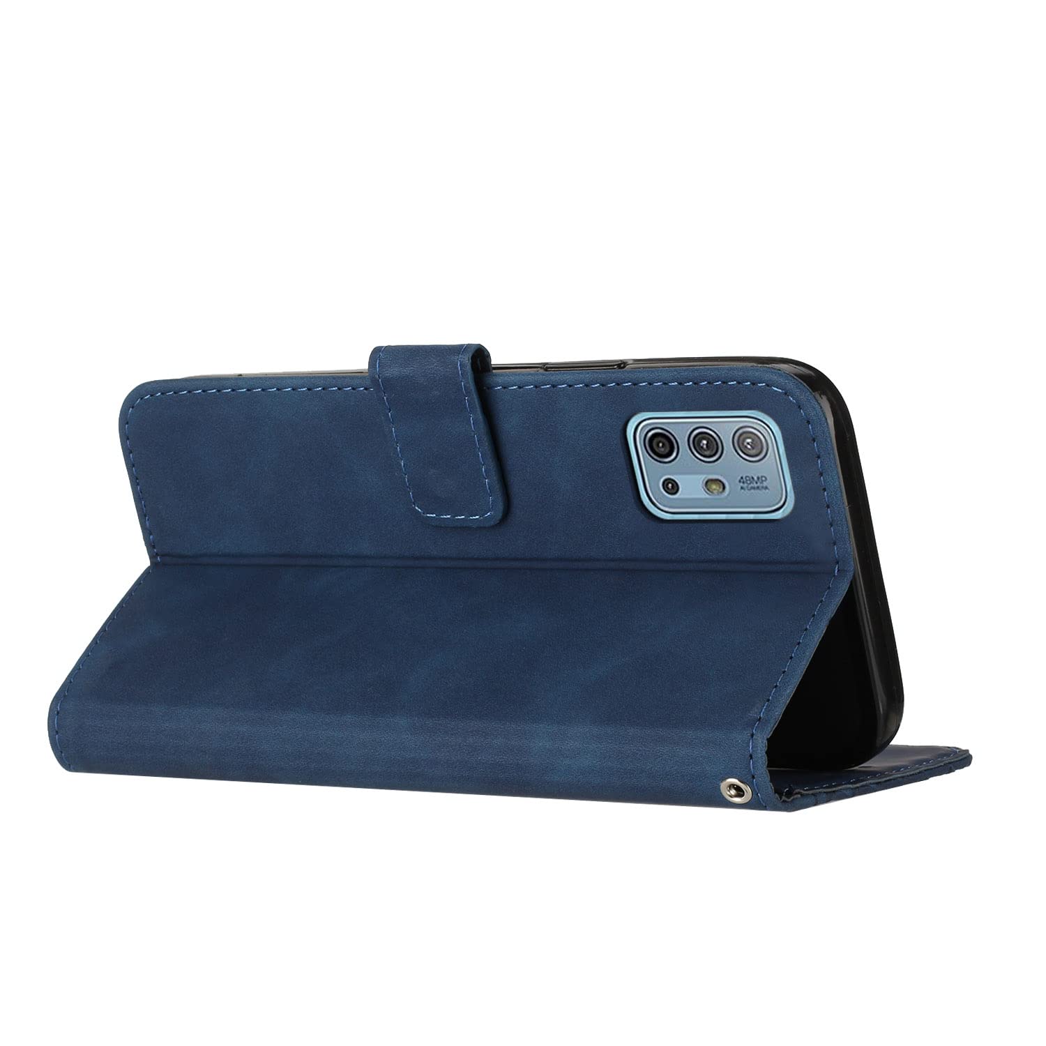 Compatible With Motorola Moto G10/G20/G30/G10 Power Case, Wallet Case PU Leather with Card holder Slots Magnetic Flip Cover Bookstyle Phone Cases Cover for Moto G10/G20/G30/G10 Power (Blue) — view 2