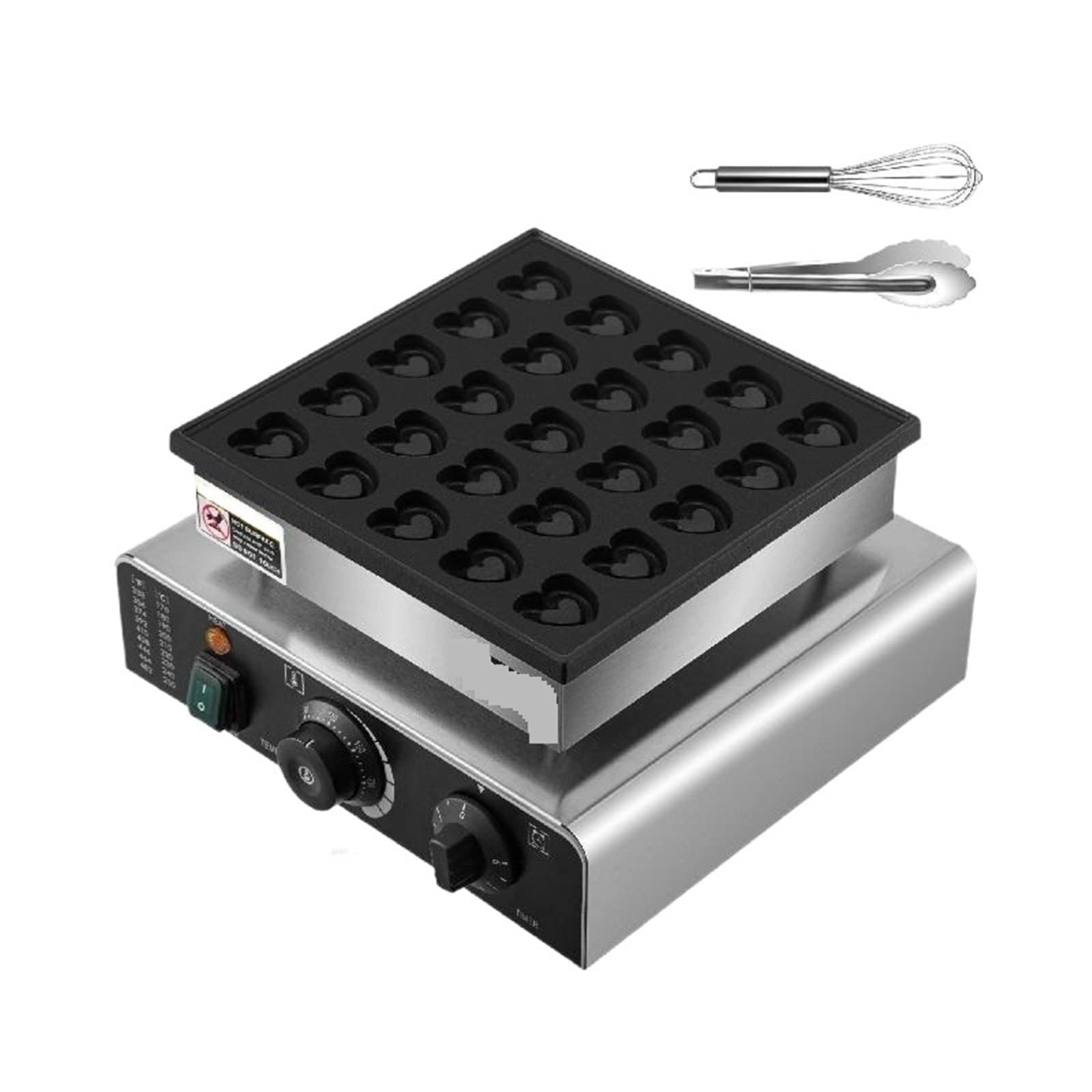 CVFRDD 25 Holes Heart Shaped Mini Dutch Pancake Waffle Makers Electric Maker Making Machine Gofrera Gaufre Kitchen Home appliance
