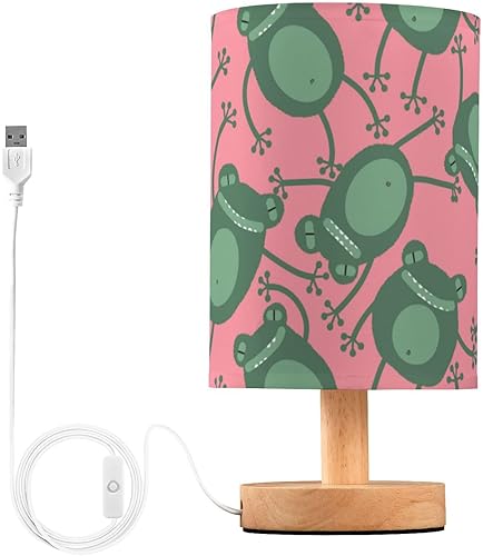 Miniatura 2 de Nightstand Lamps End Table Lamps Decor Funny Frogs Pink Table Lamps for Boys Kids Room