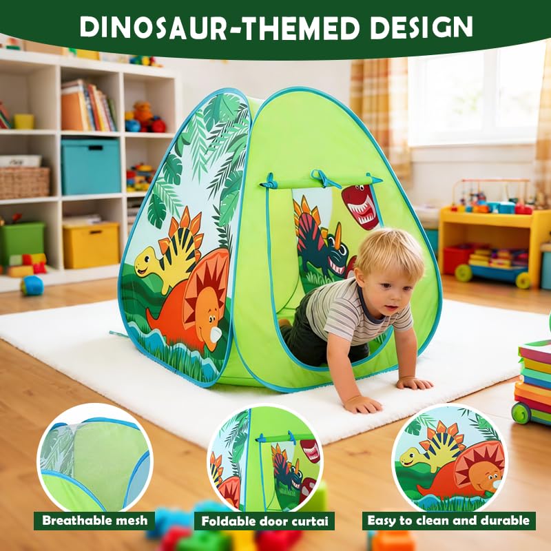 ROIWUIE Dinosaur Pop-Up Tent