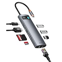 Baseus Hub USB C 8 in 1 Adattatore con 4K HDMI, Gigabit Ethernet
