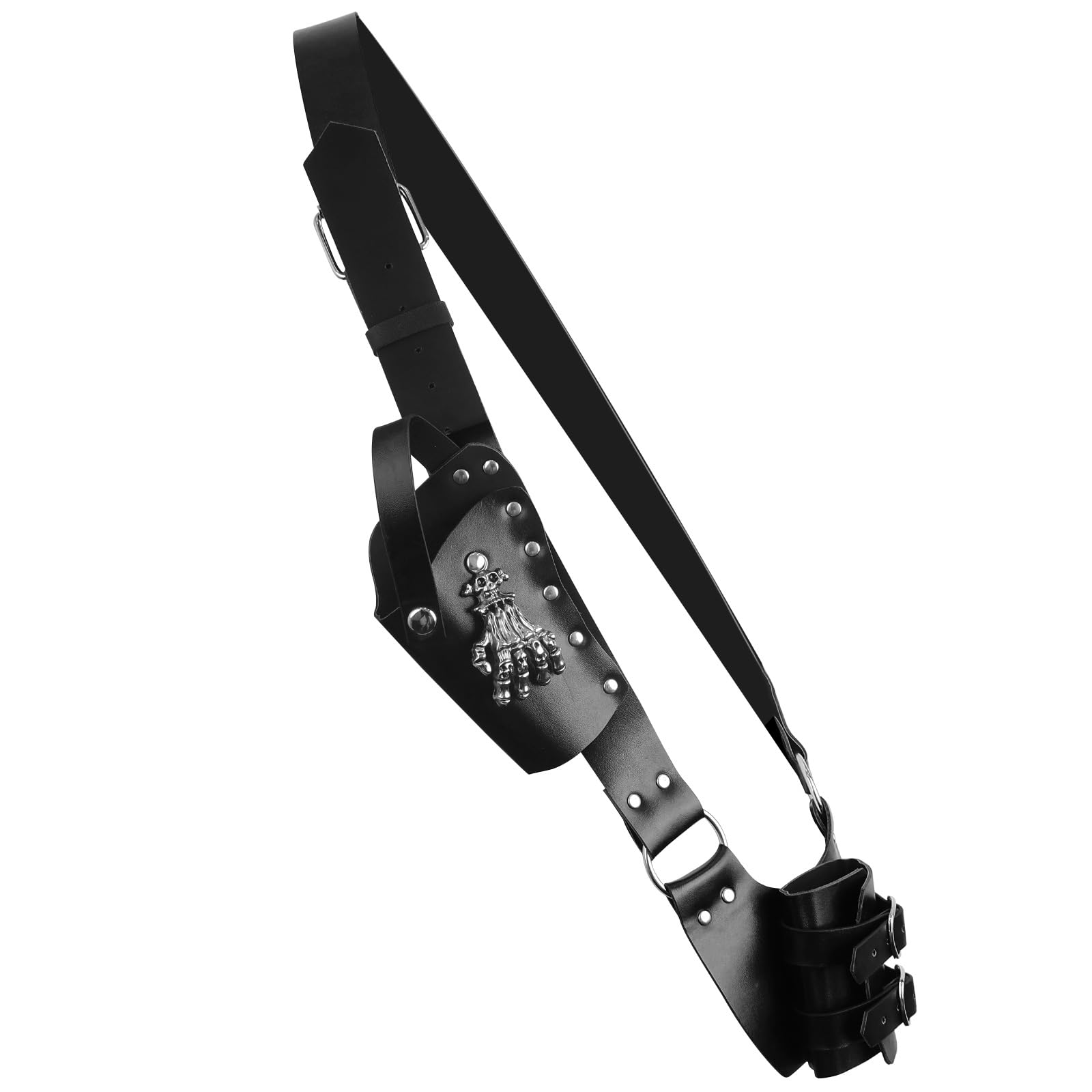 Pirate Shoulder Holster PU Leather Crossbody Harness Halloween Cosplay Belt