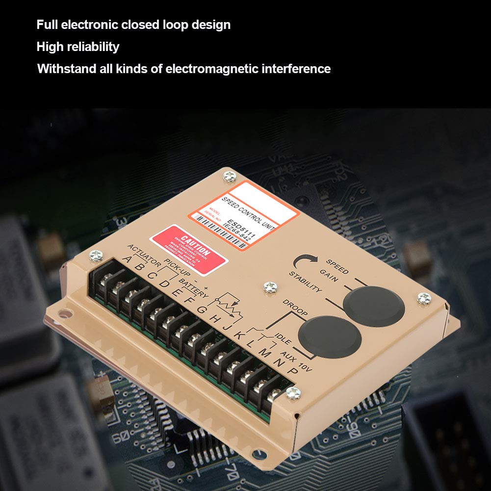 Controlador electrónico de Velocidad del Motor, Tablero regulador electrónico de Velocidad del Motor Ajustable del generador ESD5111