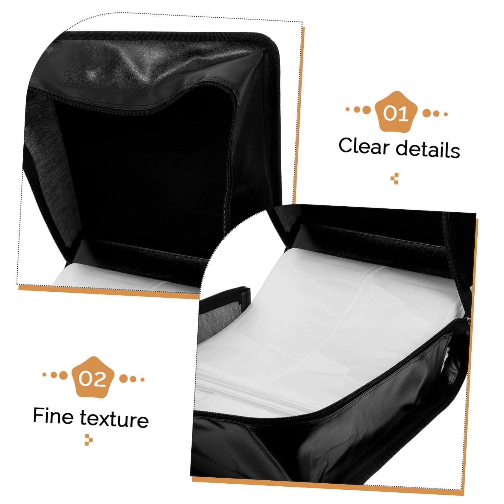 Didiseaon Portaoggetti Per Dvd in Pelle Pu Organizer Per Cd e Dvd Da Dischi Con Maniglia Raccoglitore Per Auto Casa Ufficio e Viaggio Nero