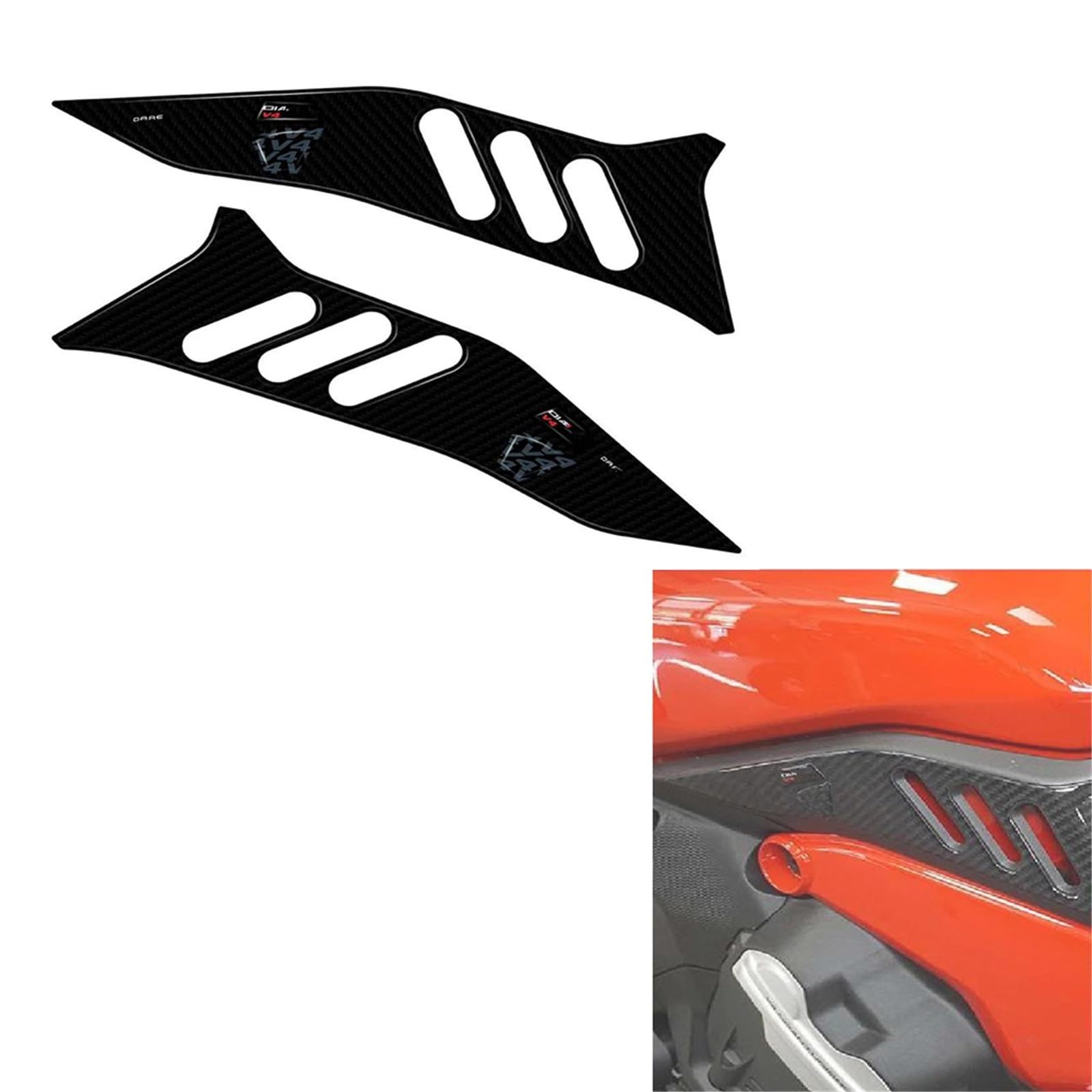 Decorative Sticker Motorcycle Gas Fuel Tank Decal for Ducati Diavel V4 2023- Protector Pad Cover Decoration Sets Accessories
