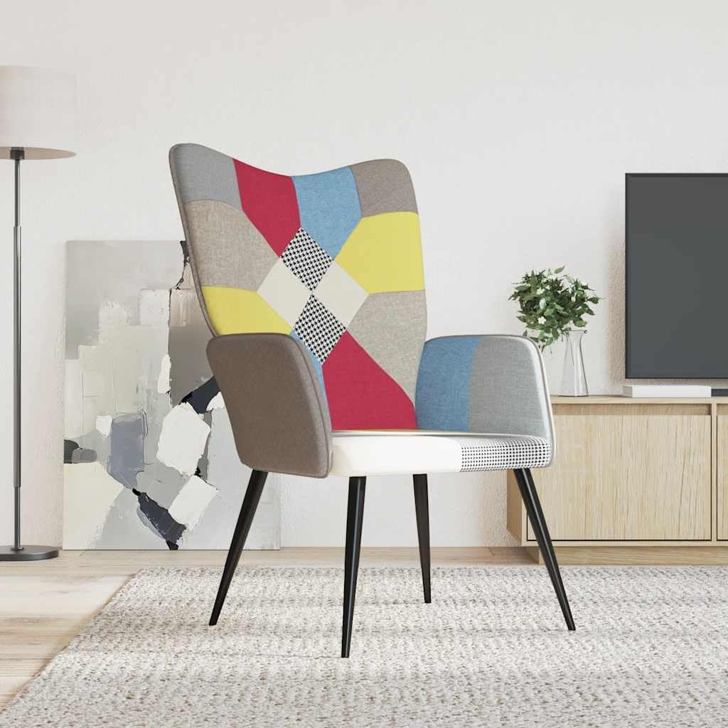 vidaXL Poltrona Relax in Tessuto Patchwork