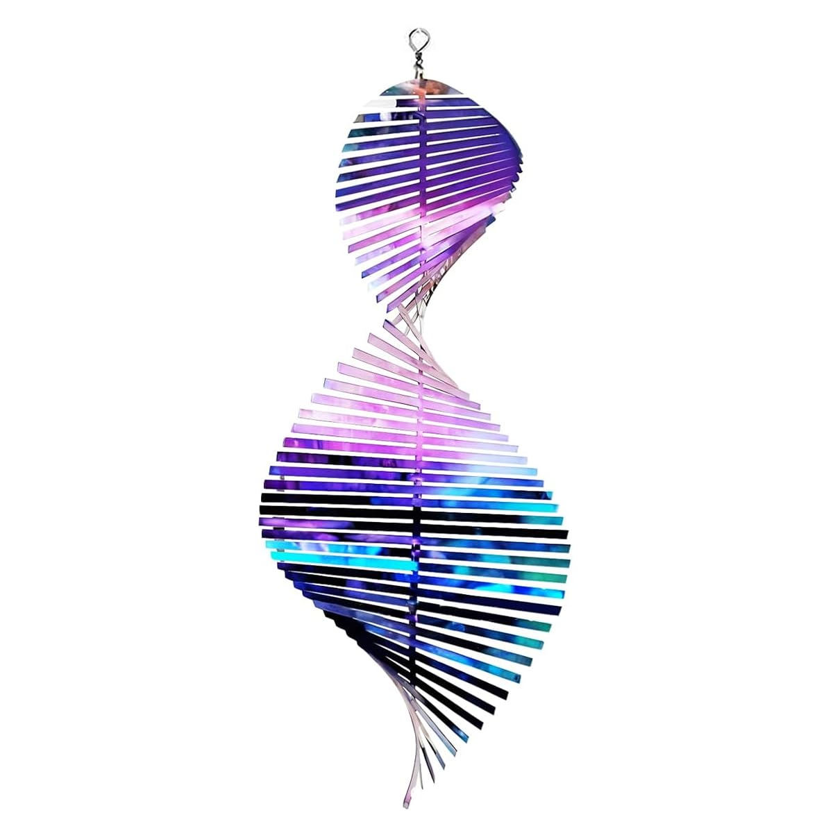 Qury Girandole a Vento, in Acciaio Inox, 3D, da Appendere, con Arcobaleno e Mulino a Vento, Decorazione per Interni ed Esterni, Ciondolo a Forma di Albero