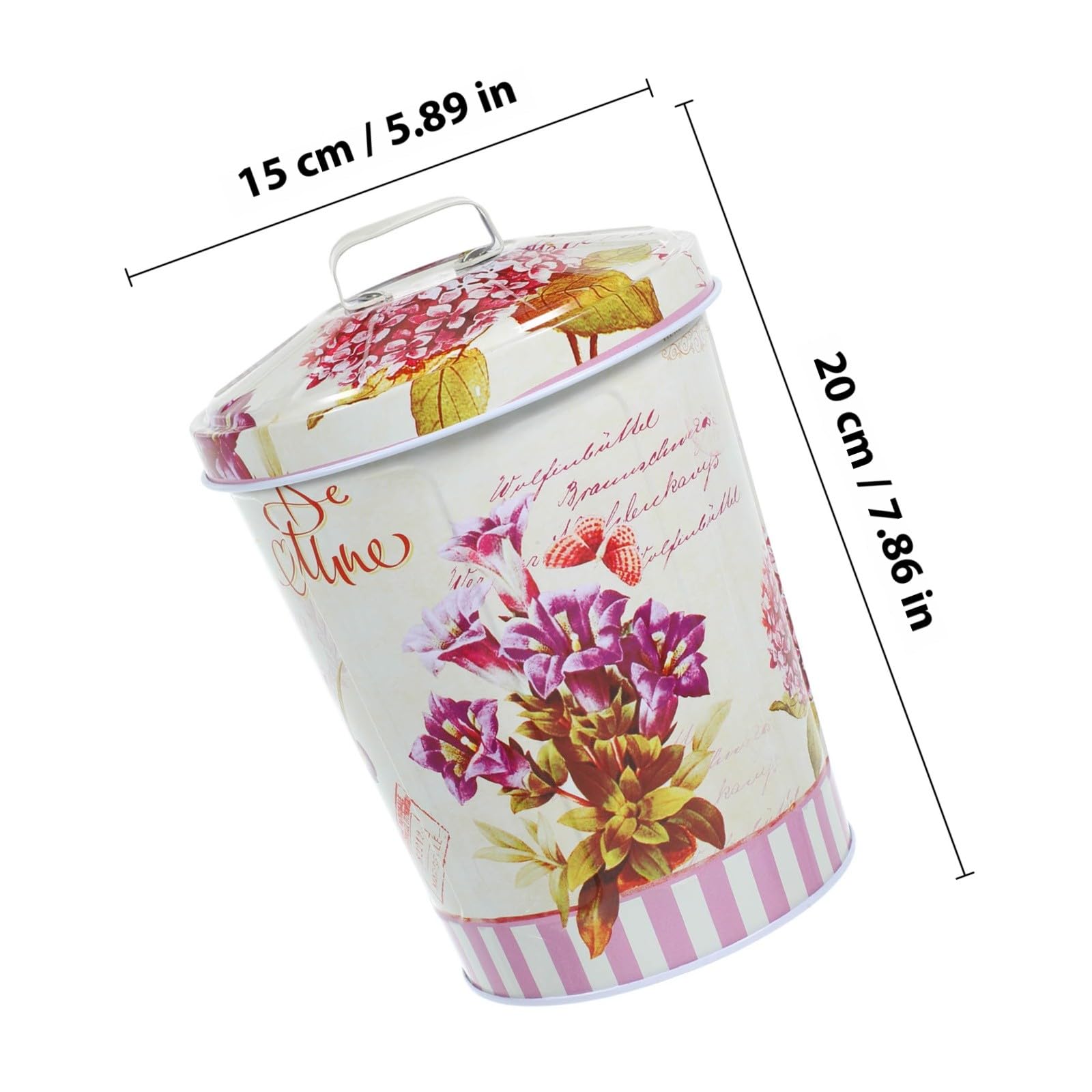 Amazon｜IDEANATEGRATE 鉄製の花柄デザイン缶ボックス 蓋付き 小さな