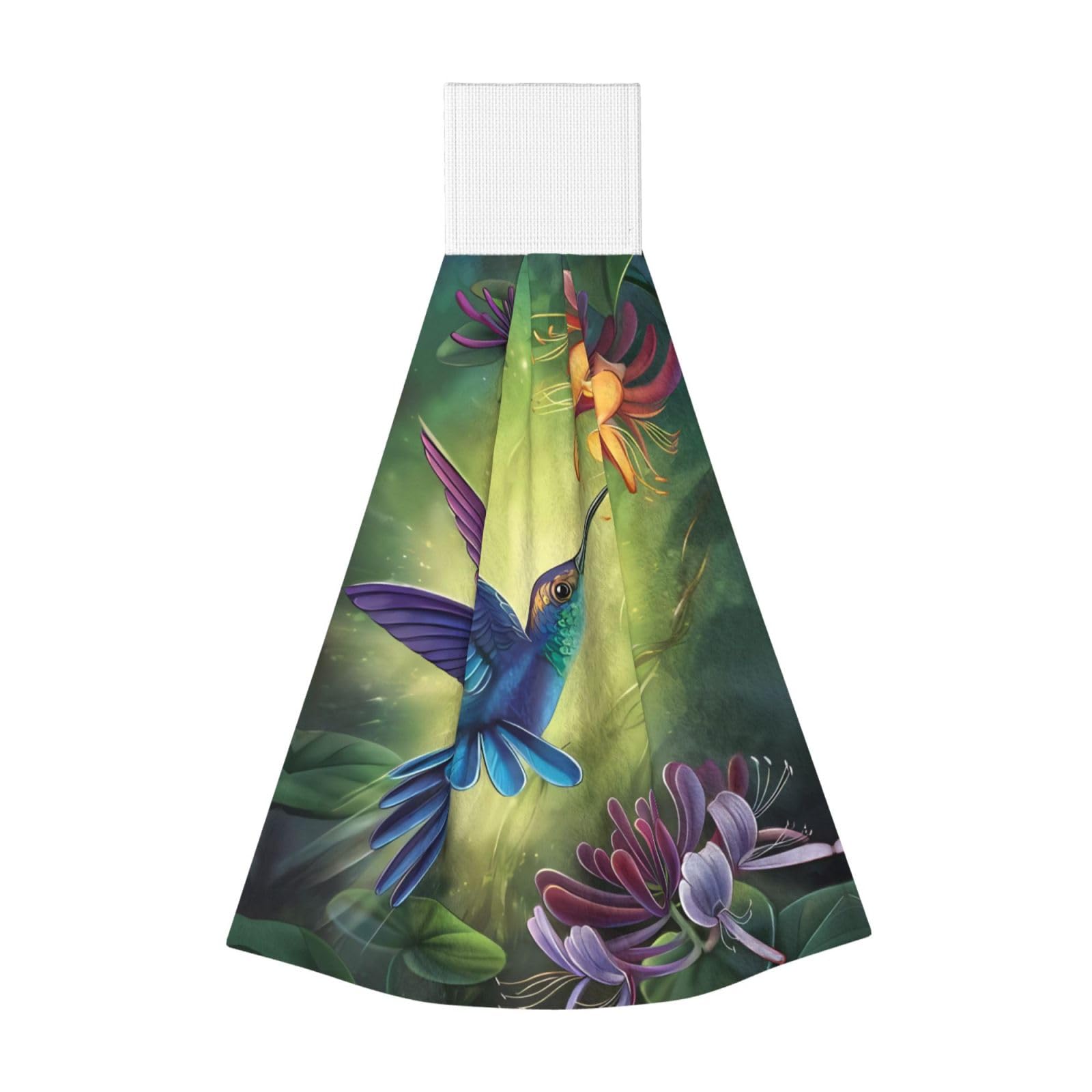 ZQYTGFDC Hummingbird Highly Absorbent Dish Towels Soft Coral Fleece Wipe