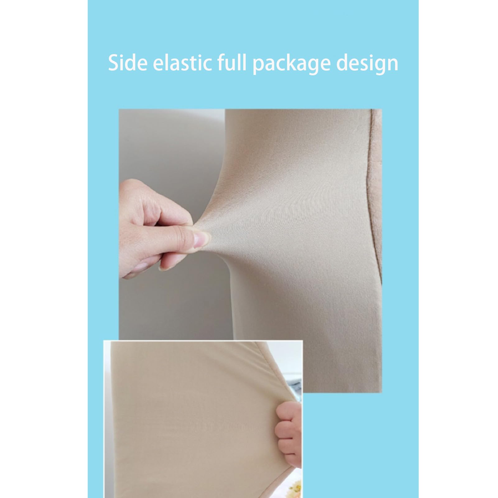Copertura per testiera imbottita in velluto, morbida, antipolvere, per letto da 1,5 m, design completamente imbottito grigio