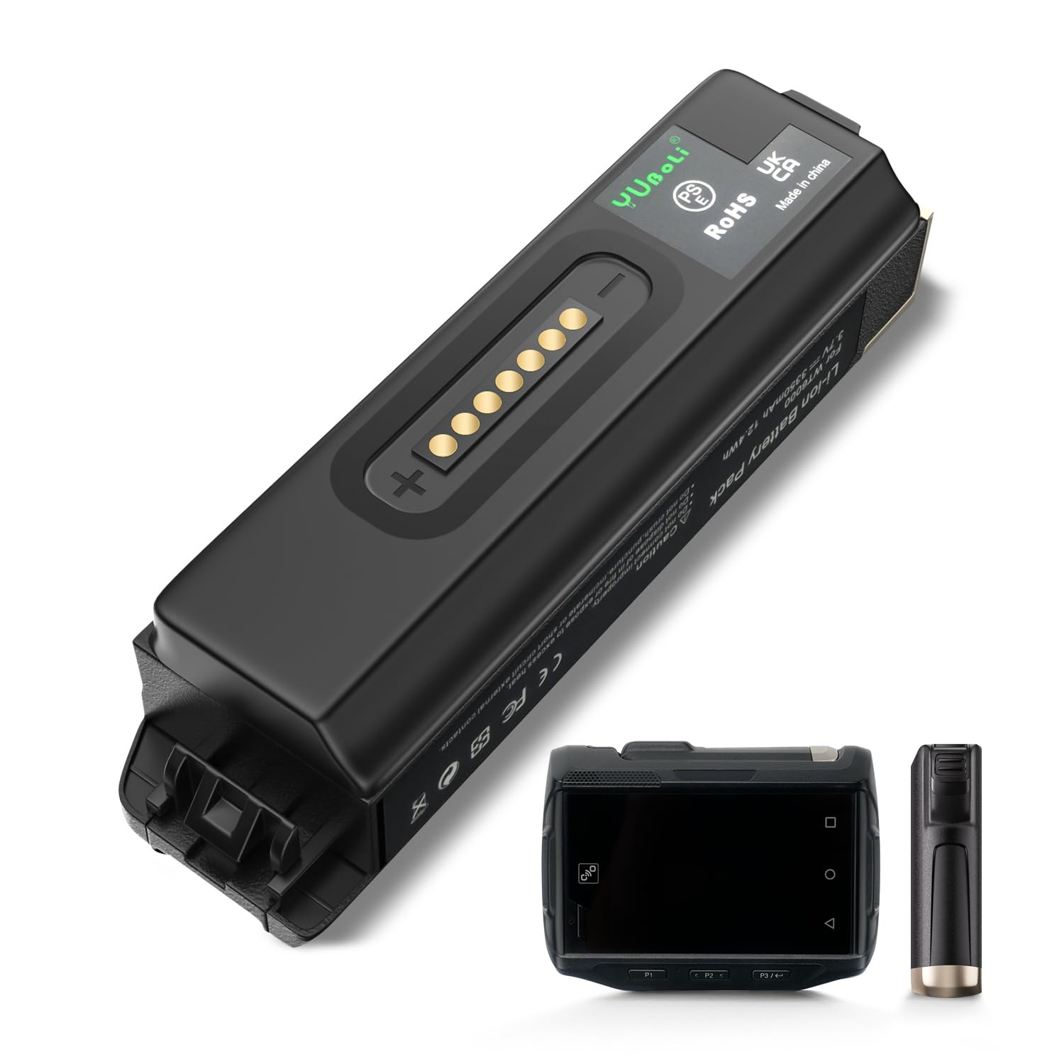 WT6000 Battery 3350mAh for Zebra WT6000 WT6300 WT60A0 RS6000 RS60B0 Computer Lithium Ion,12.4Wh 3.7V,(P/N:BTRY-NWTRS-33MA-02,BT000262A01)