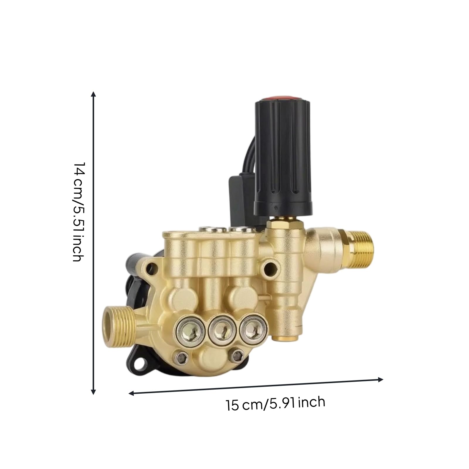 Tête Pompe Nettoyeur Haute Pression Électrique Tête à 12 Pistons Réglable pour Lavage Auto, Pompe À Piston 12 Réglable