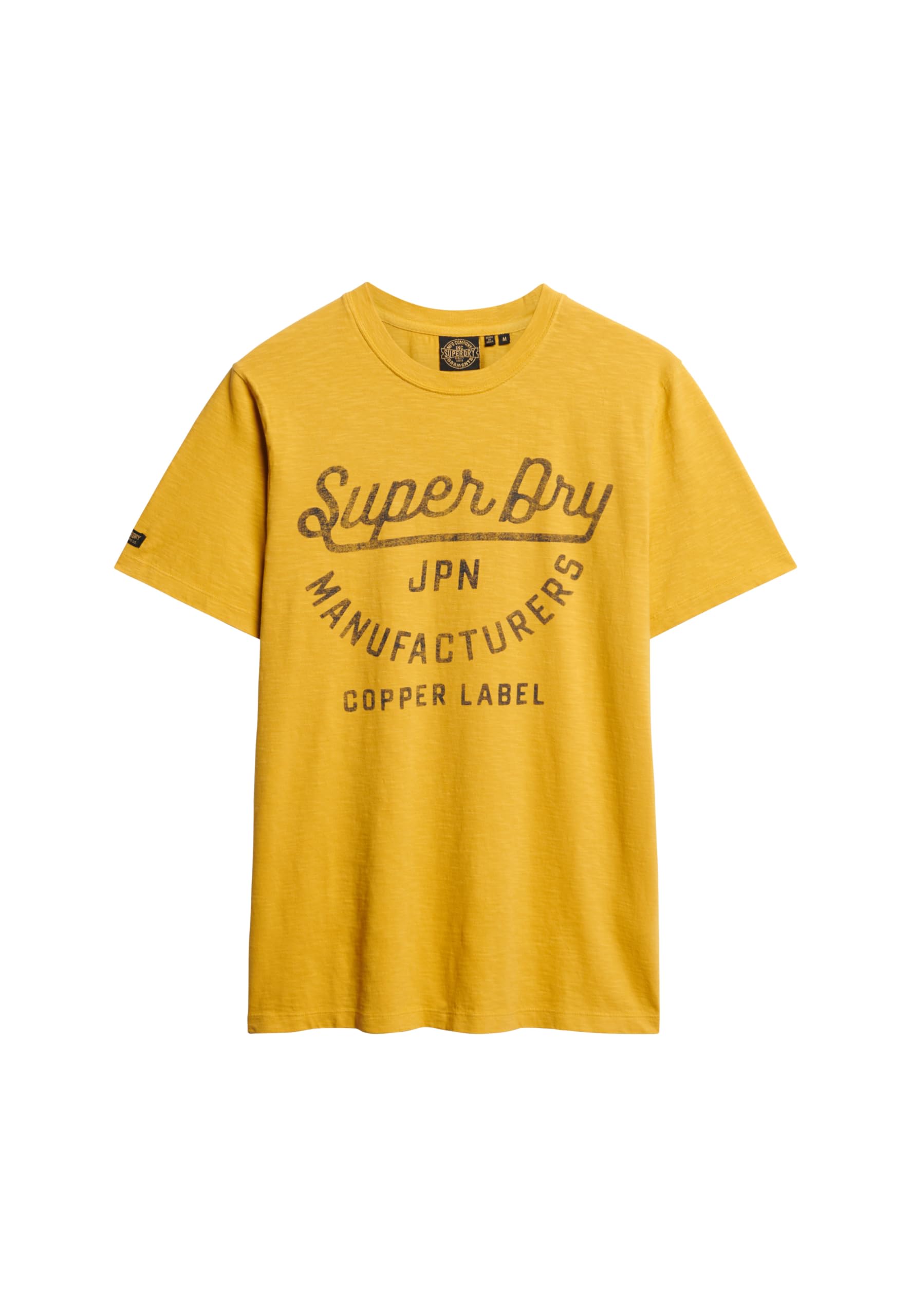 Superdry Para Hombre. M1011905A Camiseta Copper Label Amarillo (Xl), Casual, AlgodóN, Manga Corta-image