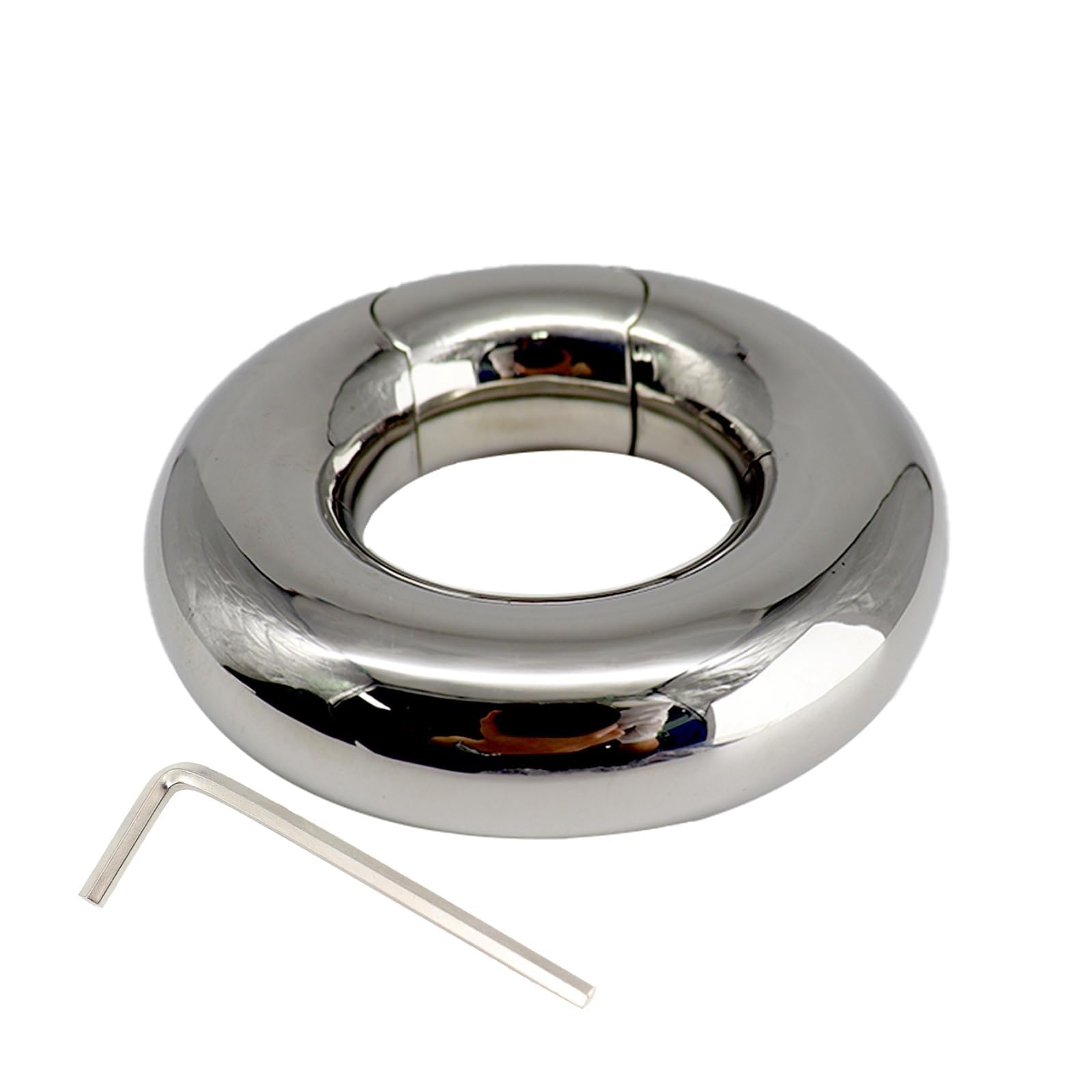 Anello for pene in acciaio inossidabile, anello for testicoli,peso for testicoli pesante da 420 g,giocattolo sessuale for uomini e coppie.