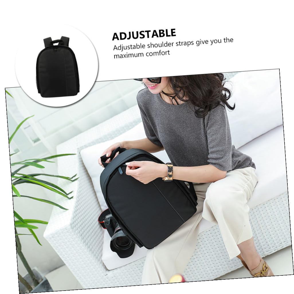Zaino per Fotocamera DSLR in Nylon Spugna Antiurto Borsa Portaoggetti Portatile Tasche Laterali Zaino da Viaggio Versatile per Escursionismo Campeggio e Uso Quotidiano
