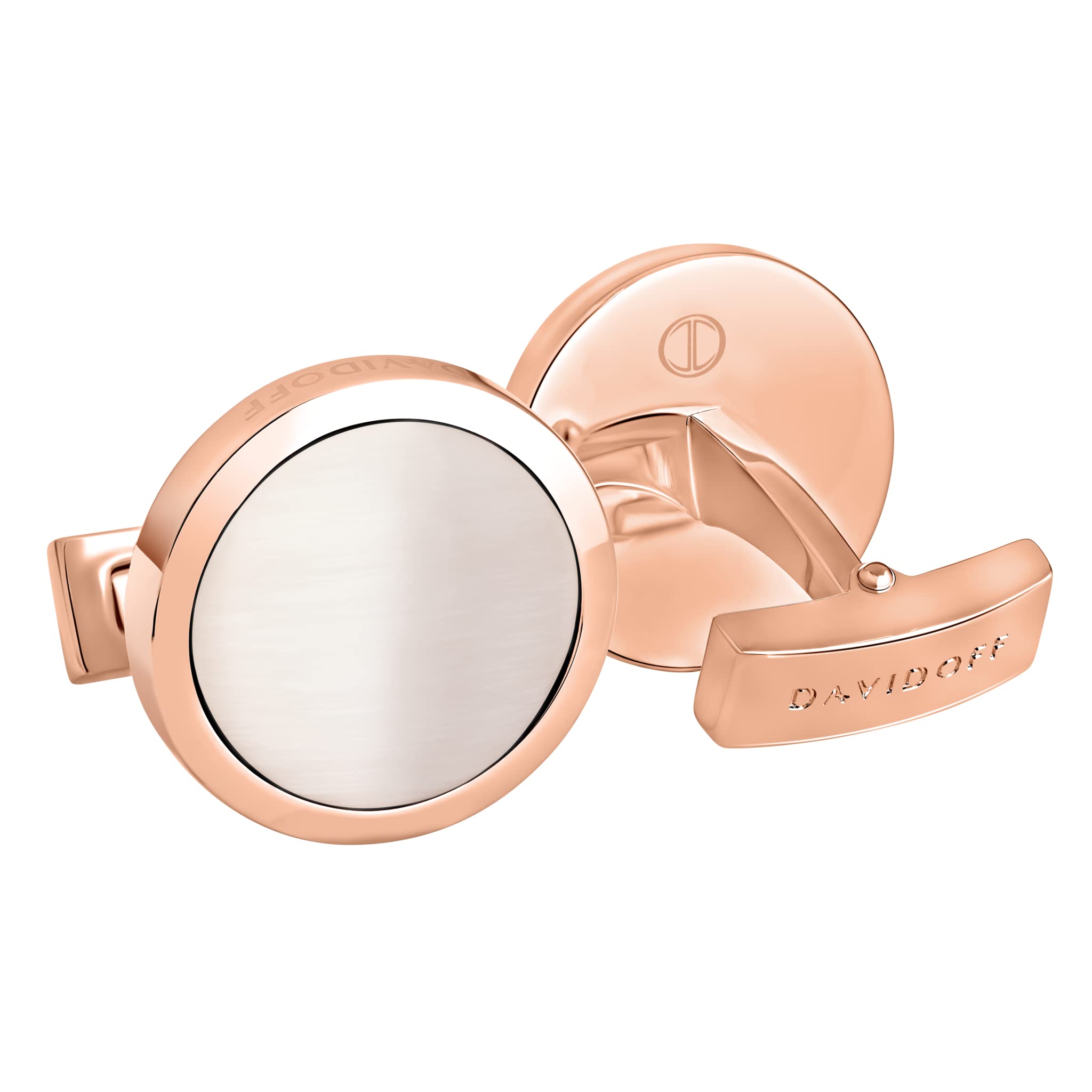 DAVIDOFF ESSENTIALS Manschettenknöpfe – runde Manschettenknöpfe aus Messing – stilvolle Herren Accessoires
