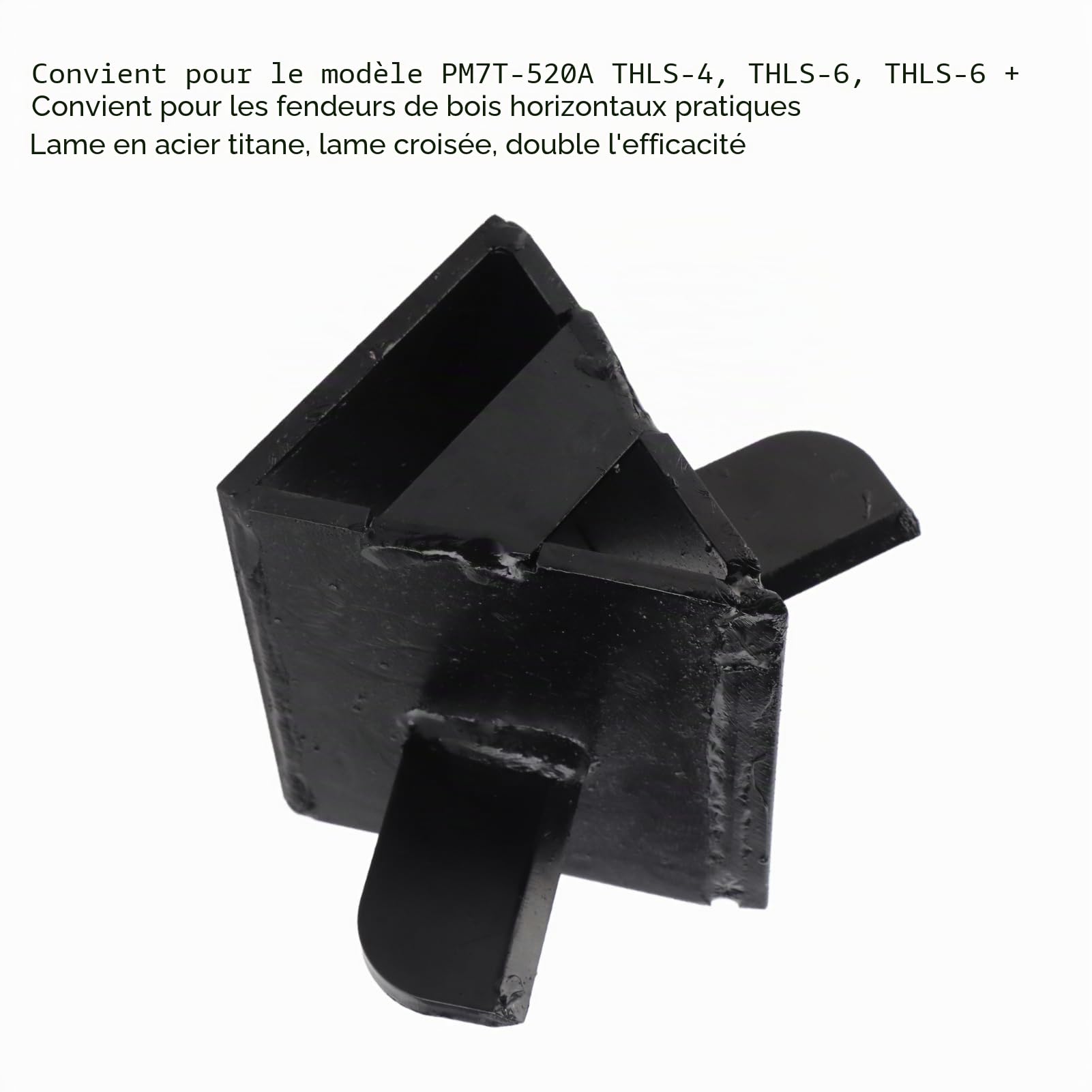 Tête de coupe transversale pour fendeuse de bois électrohydraulique, en acier titane, compatible avec les modèles PM7T‑520A, THLS‑4, THLS‑6 et THLS‑6 +