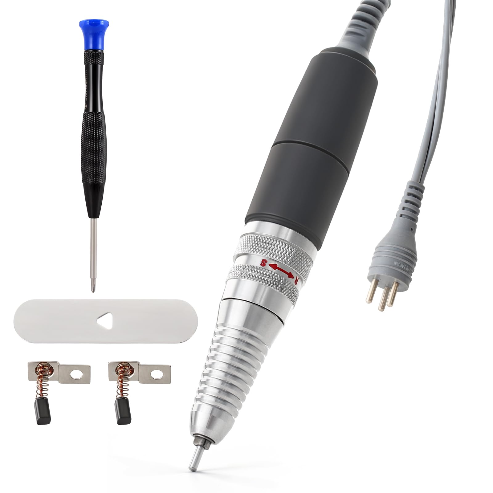 Perceuse à ongles à main pour machine UP200, KUPA KP55, KP60, KP5000, 35000 tr/min, poignée de rechange pour lime à ongles électrique professionnelle, 3 broches pour outil de manucure, faible bruit et