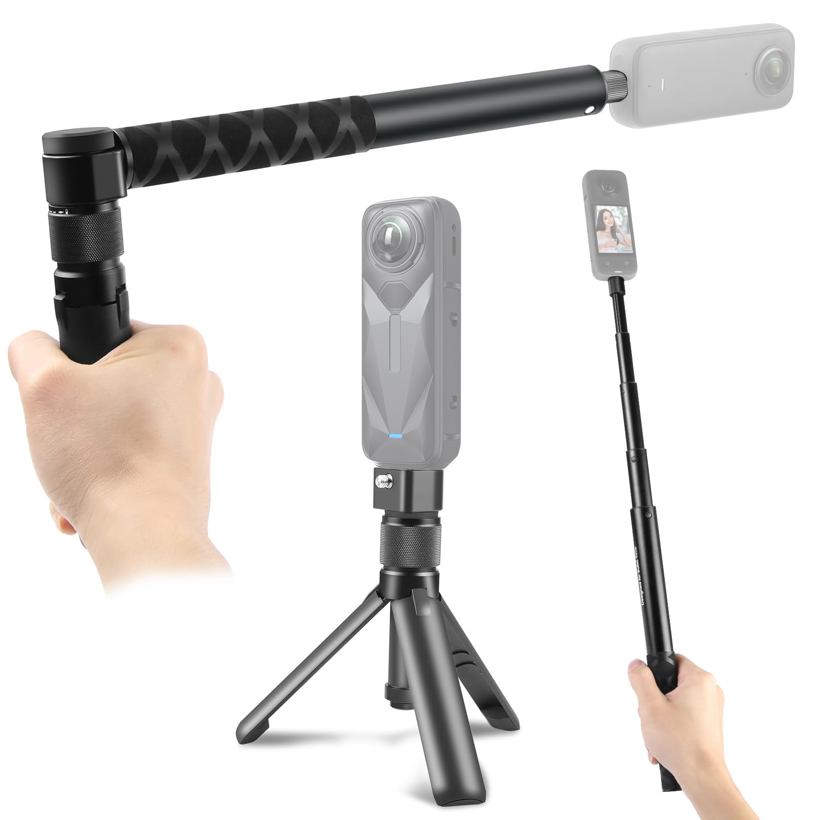Trépied invisible pour caméra d'action pour DJI Osmo 360/insta 360, accessoires de prise de vue photographique pour Insta360 X4 Air X3 One RS X5 4 et plus encore