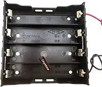 Vista 4 de Soporte para batería 18650, 3 piezas, 4 ranuras x 3.7 V, 14.8 voltios, caja de almacenamiento de batería DIY, en serie, caja de baterías de plástico