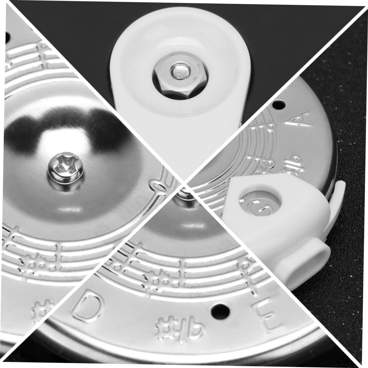TOYANDONA 6stücke Chromatischer Tuner Für Gitarre Und Bass Präziser Pitch Pipe C-c Für Musikübungen Und Anfänger Kompakt Und Tragbar