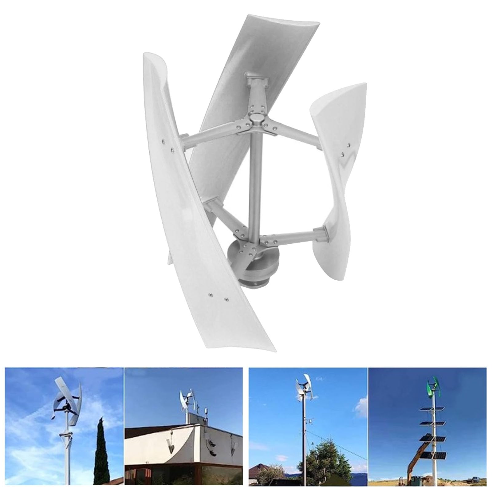 Naroote Pionowa Turbina Wiatrowa, 500 W, Wysoka wydajność, Podwójne łożysko, Cichy, Niski Poziom Wibracji, Stabilny ruch. Lewitacja magnetyczna. Generator Wiatrowy do Lamp Ulicznych LED. (48V)