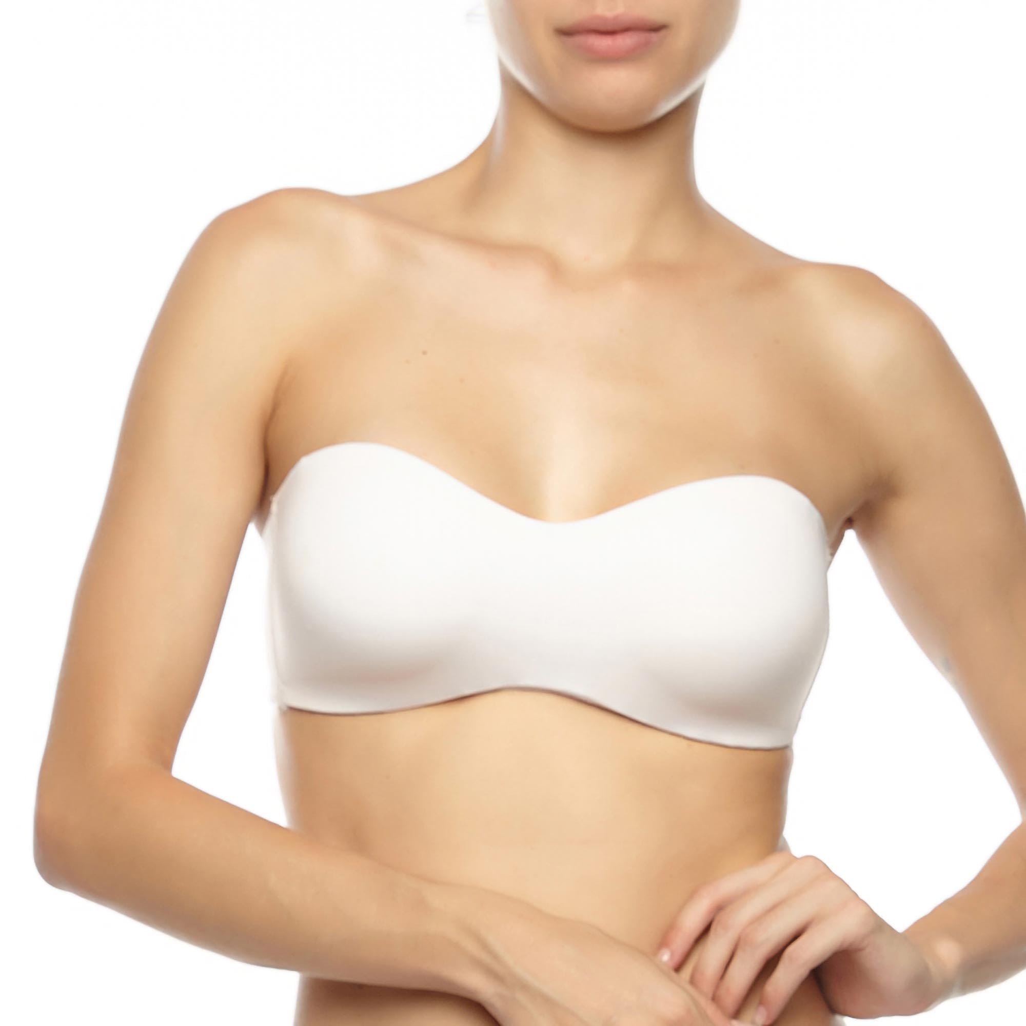 Cotonella, Reggiseno a Fascia Simona in Morbida Microfibra, Imbottito Senza Ferretto e con Spalline Removibili - Art.CD071