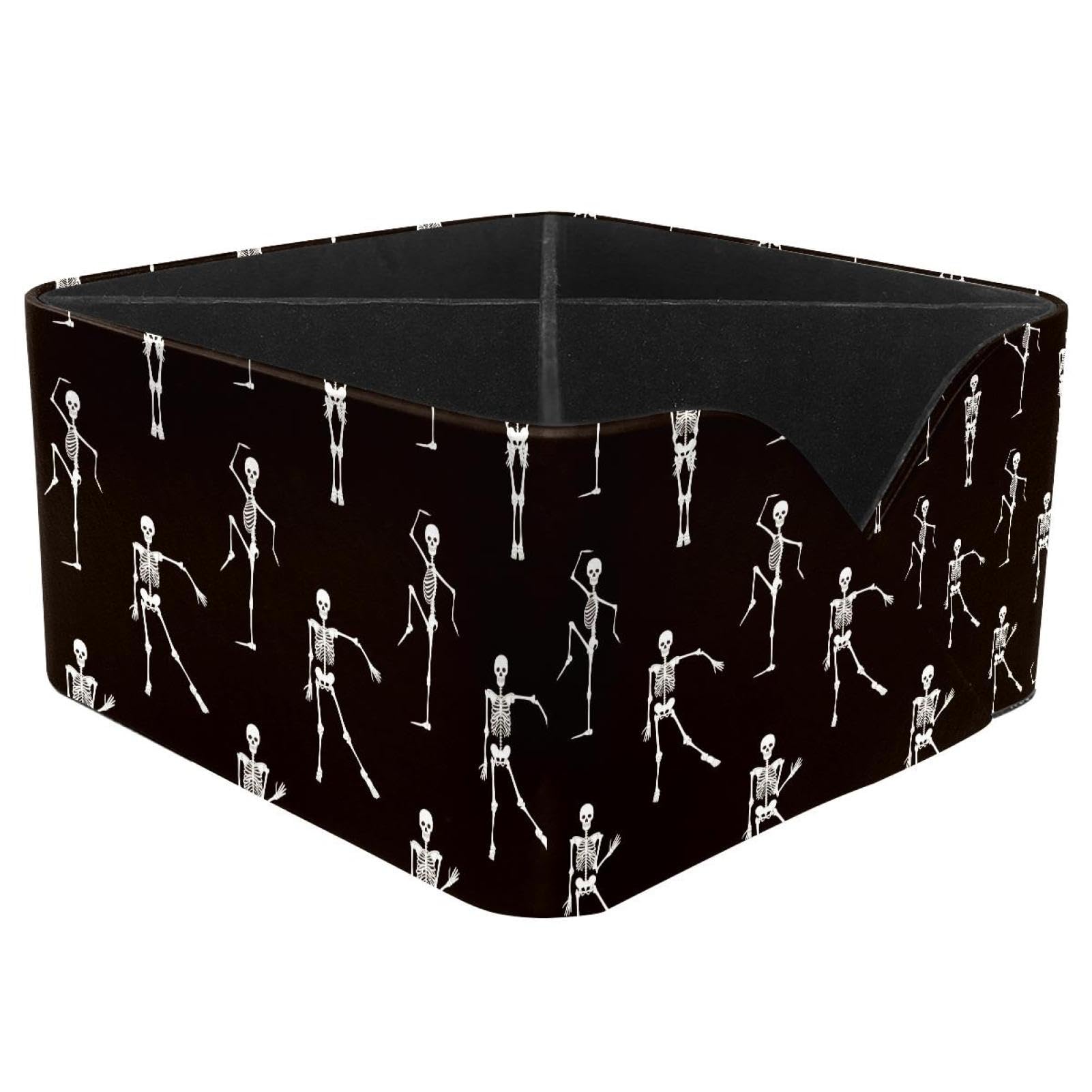 KengjuTesu Dance Skeleton Bracket Desktop Organizer Pen Holder, Rectangular Pencil Cup for Office, Study and Makeup Stations