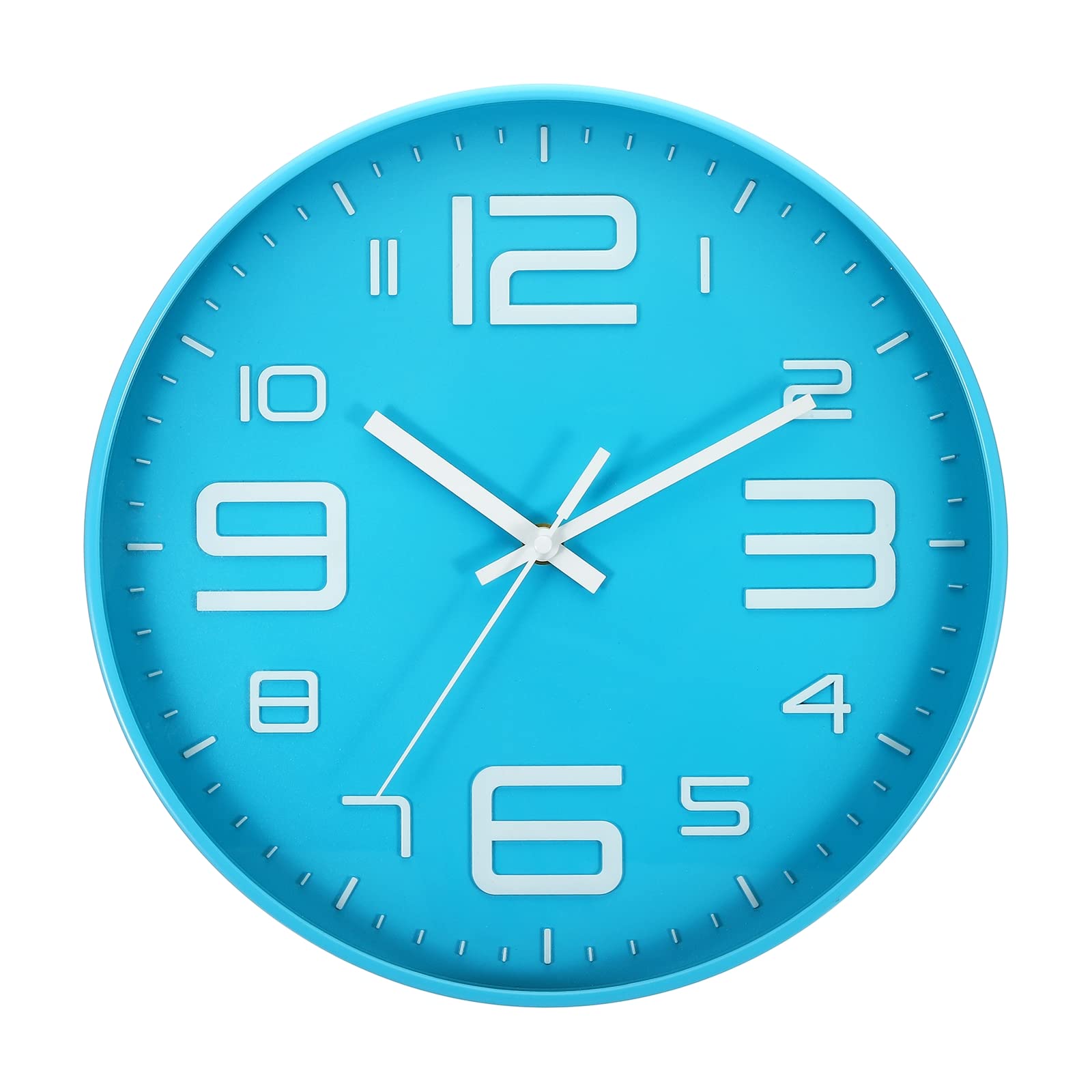 PATIKIL 8 Rotondo Parete Orologio, Batteria Funzionato Silenzioso Senza Ticchettio Parete Orologi per Ufficio Camera Letto Cucina, Grigio