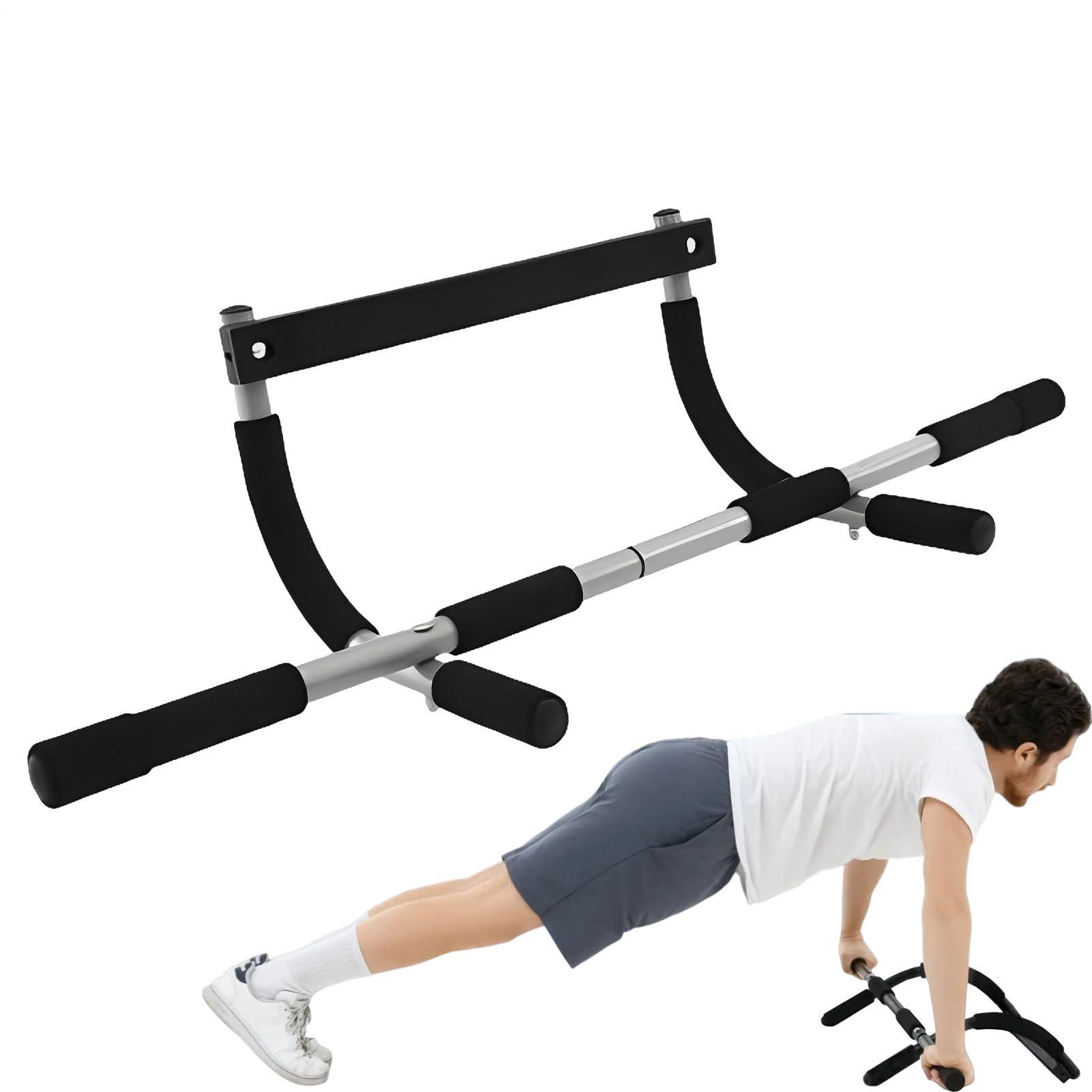 Pull Up Training Bar – 93 cm – Asta di esercizi per porta, cambio di | resistenza portatile, attrezzatura per appendere le attrezzature | aste da allenamento per la casa, la palestra, la parte