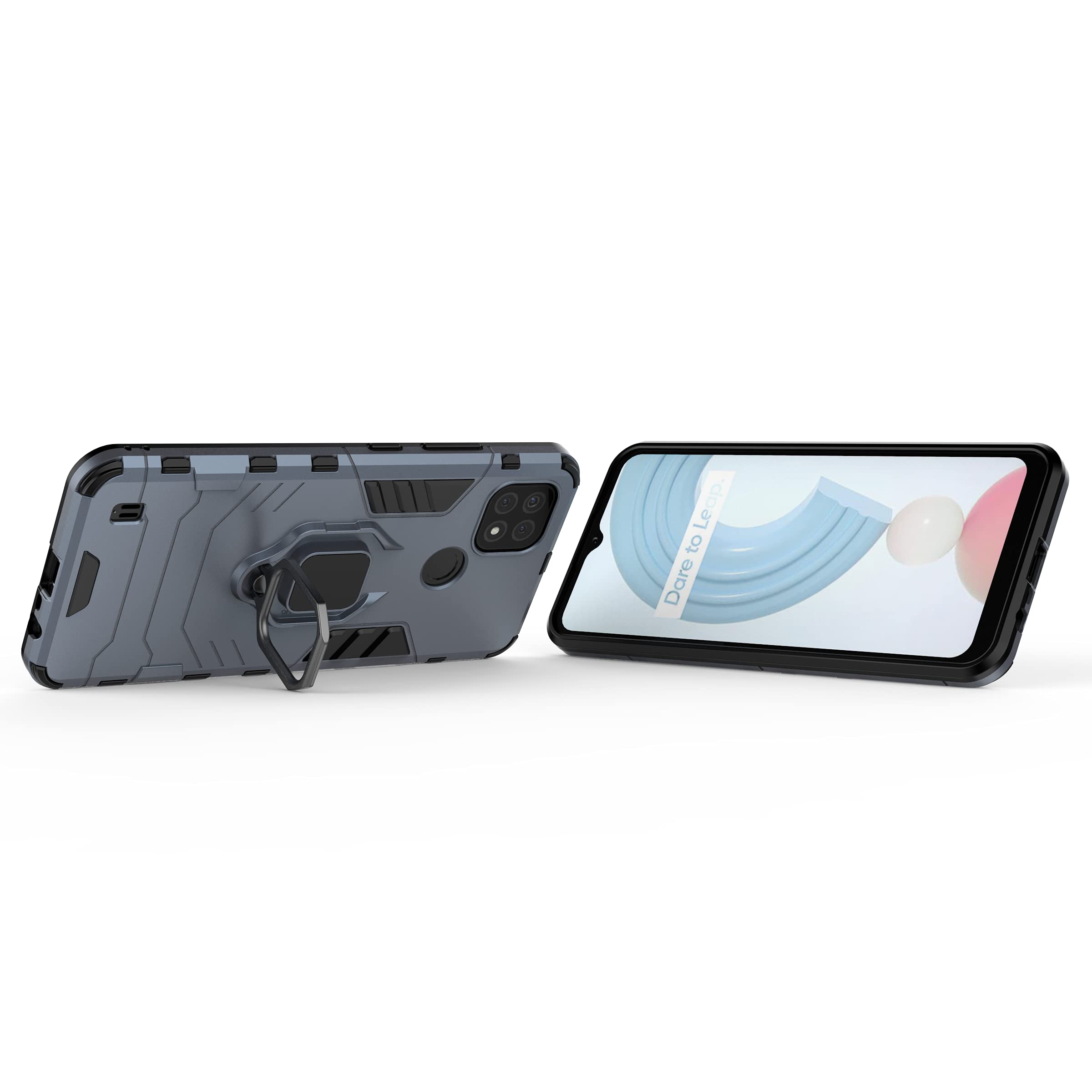 Wuzixi Custodia Flip A Specchio Per Realme C21 – Ultra-Sottile Con Kickstand, Tecnologia Di Elettroplaccatura, Viola