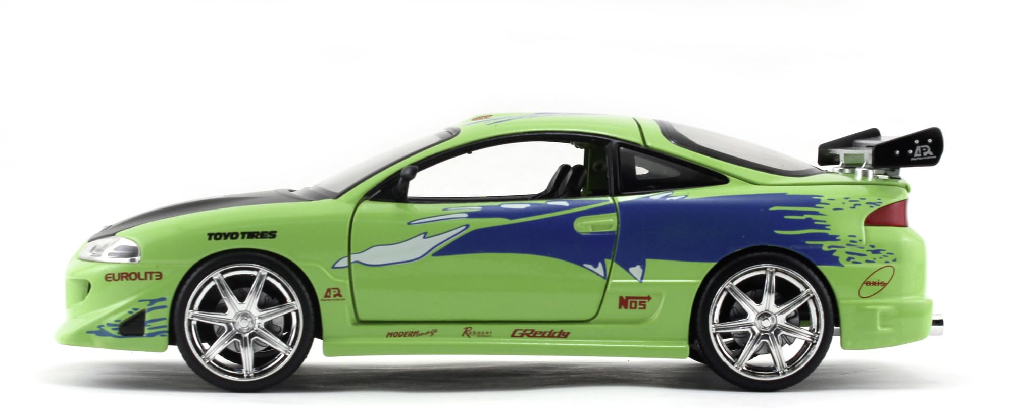 Fast & Furious 1995 Mitsubishi Eclipse 1:24 modèle de Voiture moulée sous Pression, Jouets pour Enfants et Adultes, véhicule à Collectionner et à Jouer