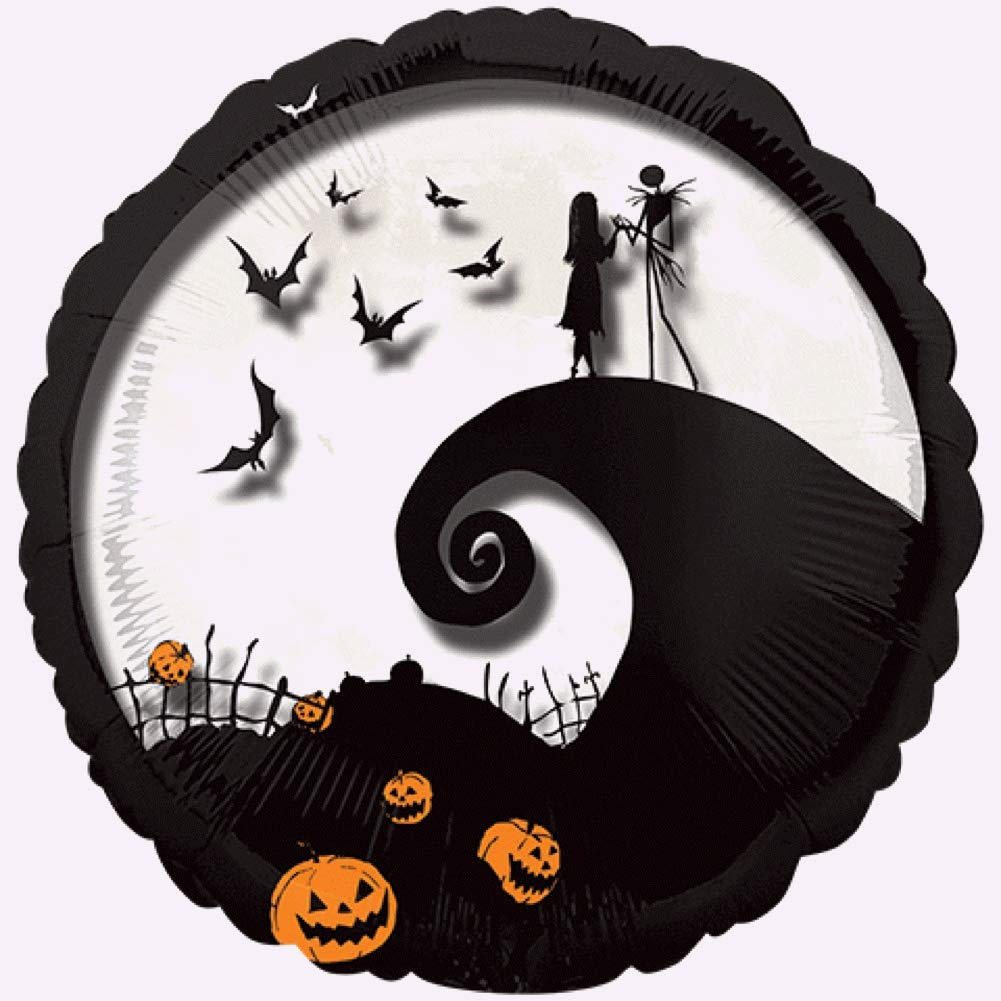 The Nightmare Before Christmas Jumbo Panoramic Balloon, Jack and Sally, See-Thru Front, 28"