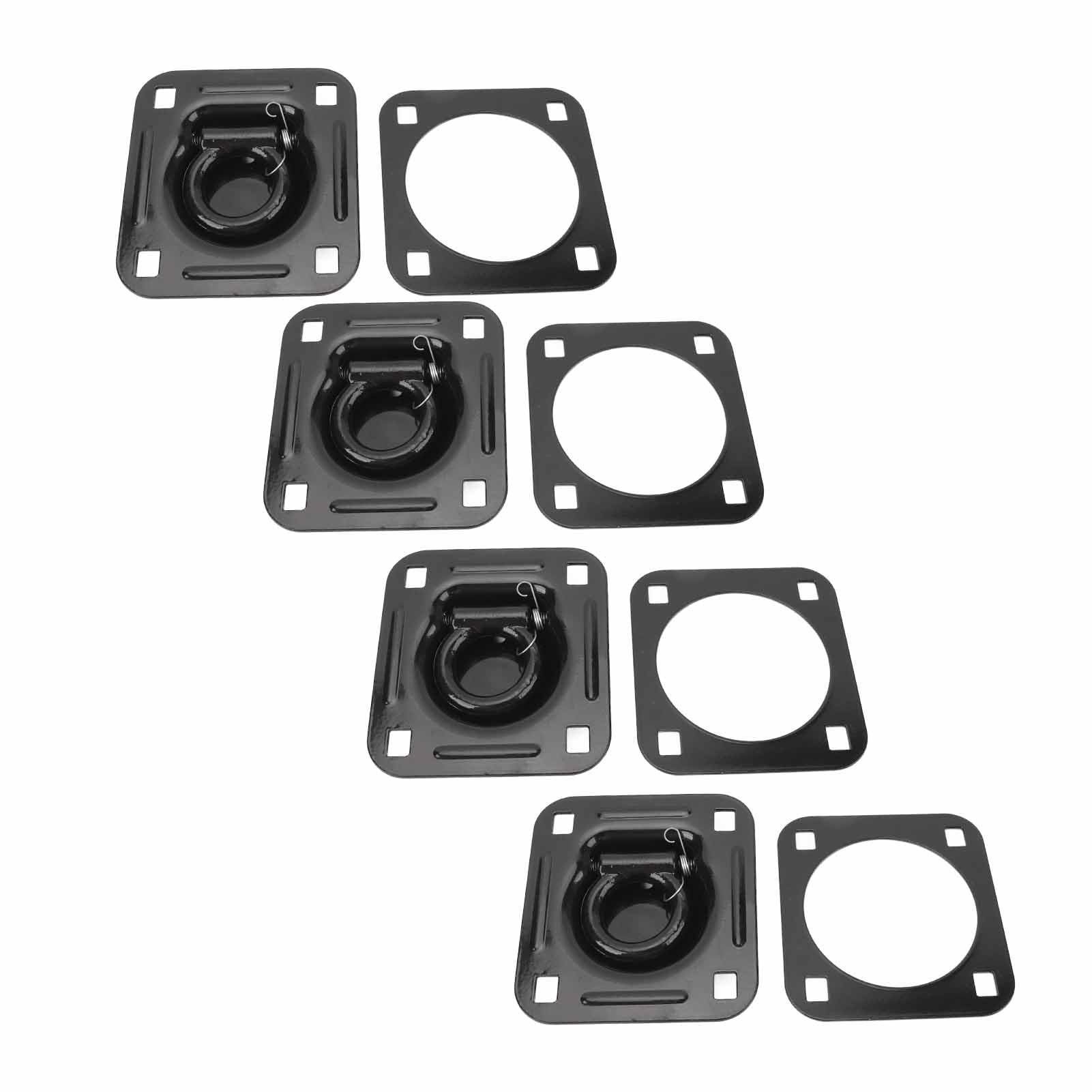 lyrlody Puntos de Anclaje de Amarre para Remolque, 4 Piezas de Anclajes de Amarre con Anillo en D Empotrados de 1,2 Pulgadas, Acero Al Carbono con Revestimiento de Zinc, Carga de 6000 Libras, para
