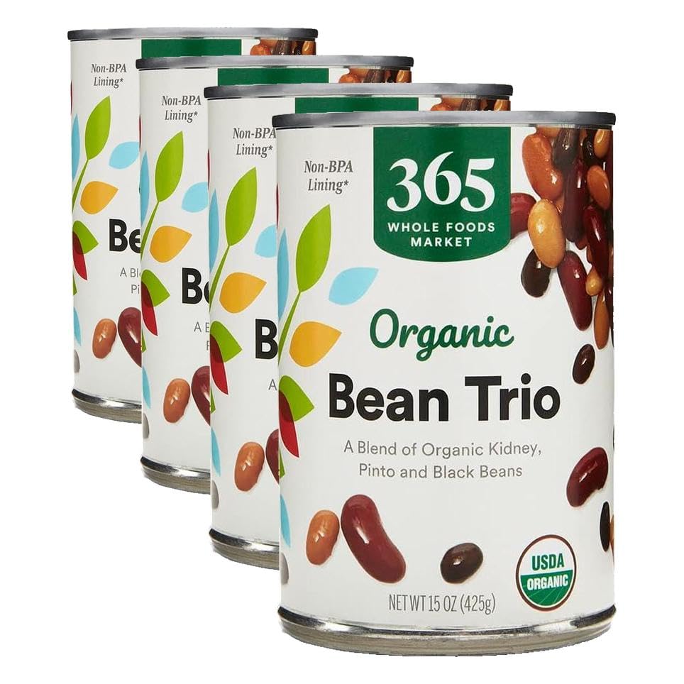 365 by Whole Foods Market, Organic Bean Trio, 15 Ounce (Pack of 4)