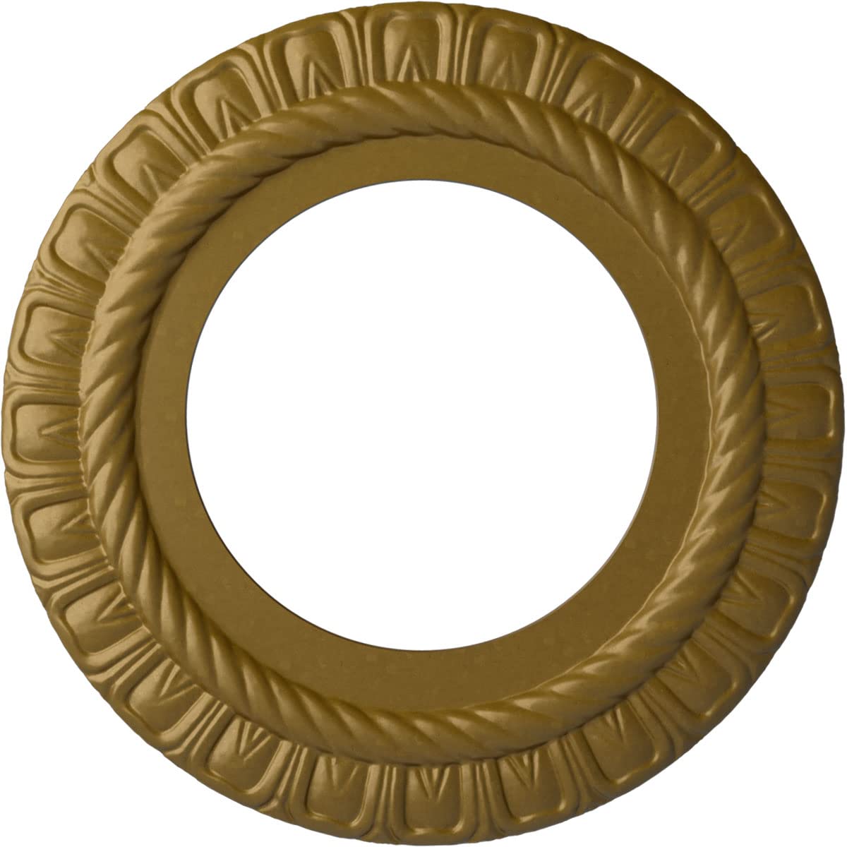 Ekena Millwork CM10CLGLS 10 5/8"OD X 5 3/4"ID X 1/2"P Claremont Ceiling Medallion Fits Canopies Up to 7", Gold