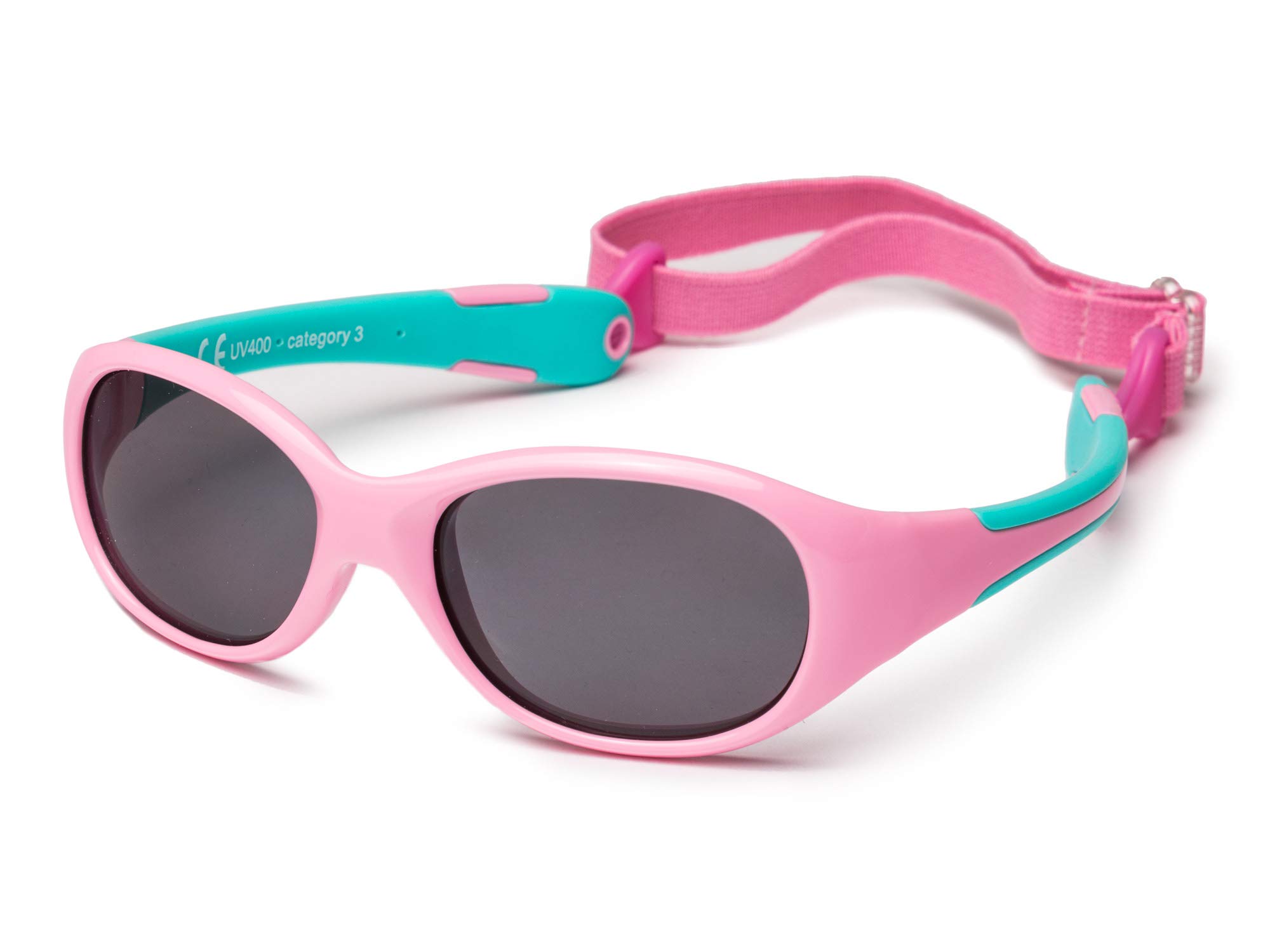 Kiddus Gafas de Sol de Una Sola Pieza para Bebés a partir de 0 Meses. Prácticamente Irrompibles. 100% Protección UV400. Muy Flexibles. Sin BPA. Con Banda Ajustable y Extraíble. ALLROAD