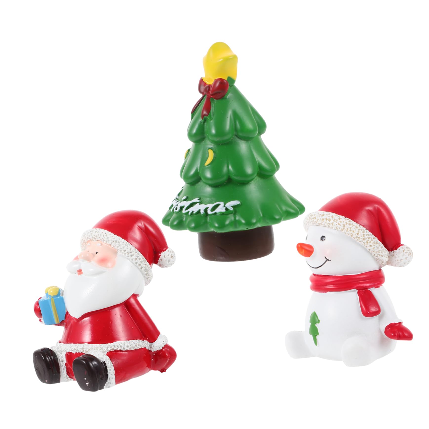 ULTECHNOVO 4 Ensembles Ornements du Père Noël Ornements De Navette Décorations D'aquarium De Noël Décoration D'aménagement Paysager D'aquarium Décoration en Résine pour Aquarium 3 Pièces * 4