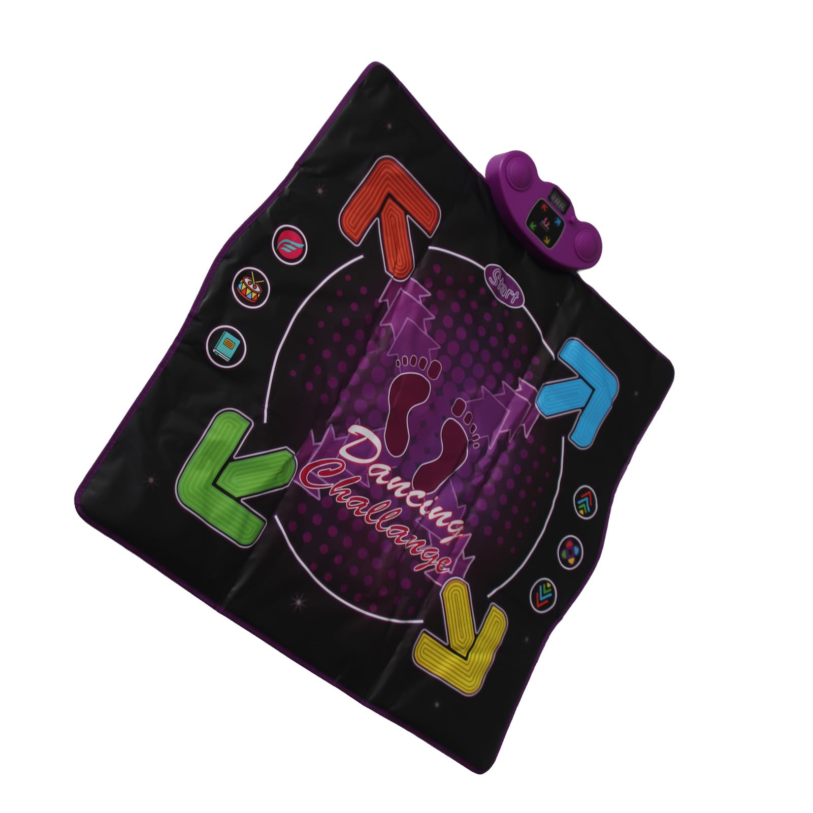Tappetino da Ballo, 4 modalità di Gioco Tappetino da Ballo Elettronico Regolabile Salvaspazio, Regalo per la Prima Educazione (Non Illuminato)