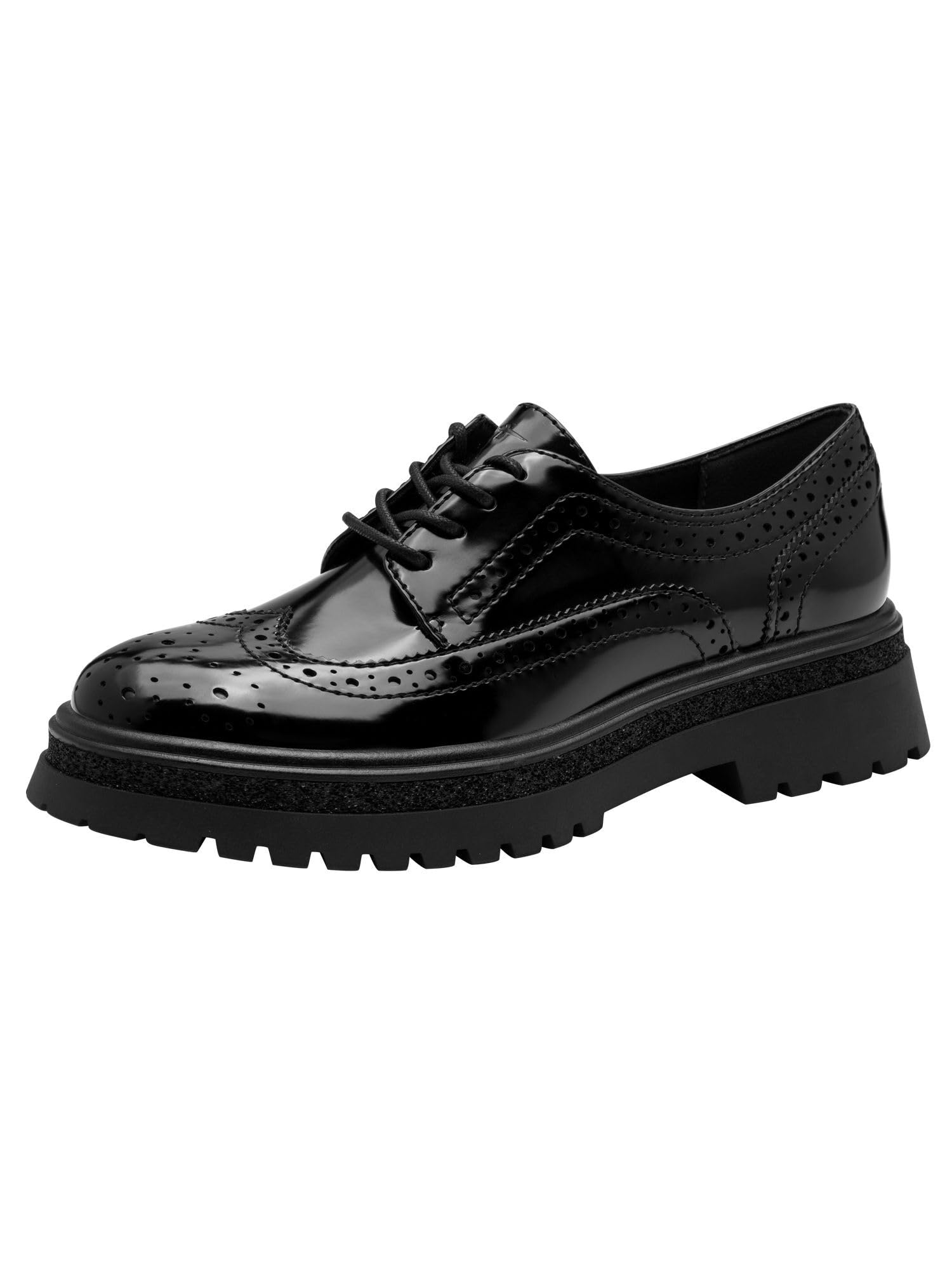 Tamaris Women's Noir Lace-Up Derby Shoes 1-23619-45