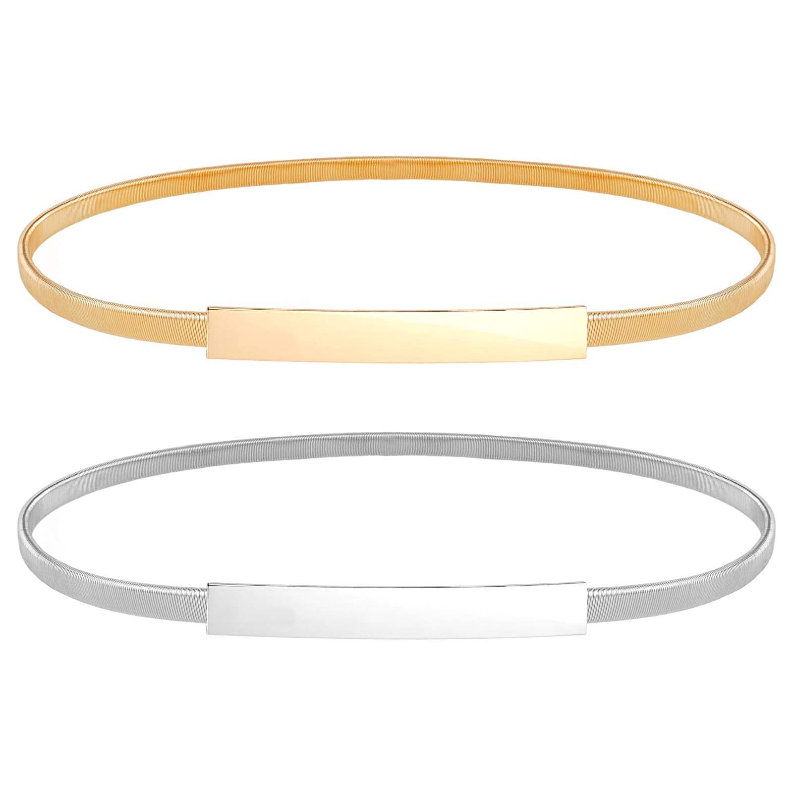 Bremorougold Belts For Women Dresses Gold Waist Belt Skinny Metal