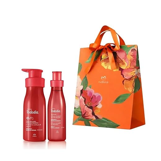 Kit Presente Tododia Natura Morango e Baunilha Dourada Sacola de Presente (2 Produtos)
