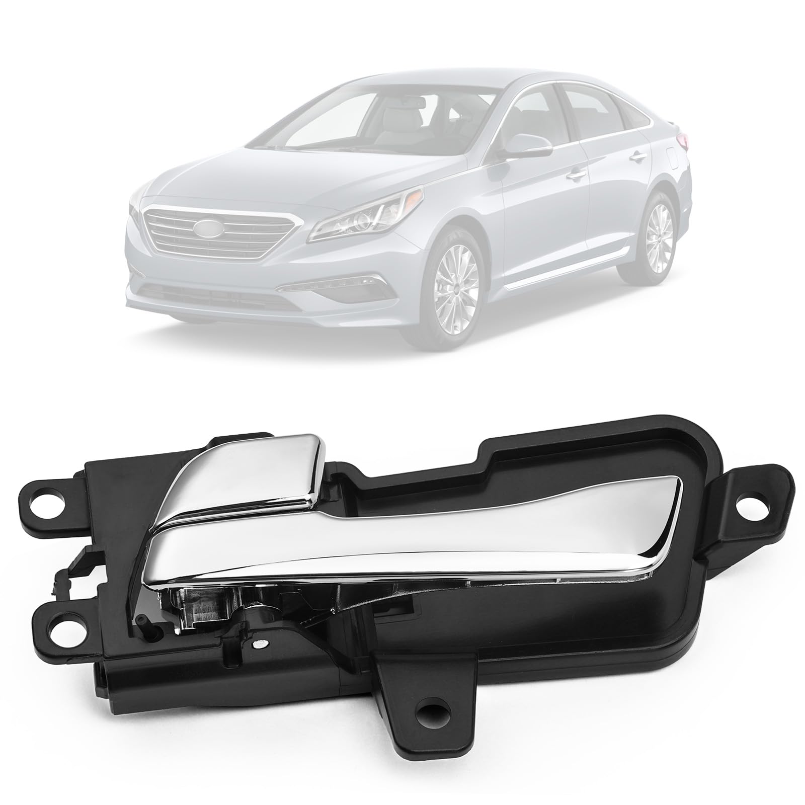 Fit4drive 82610-3S010 Chrome Interior Inside Door Handle Front or Rear Left Driver Side for 2011-2015 Hyundai Sonata 826103S010