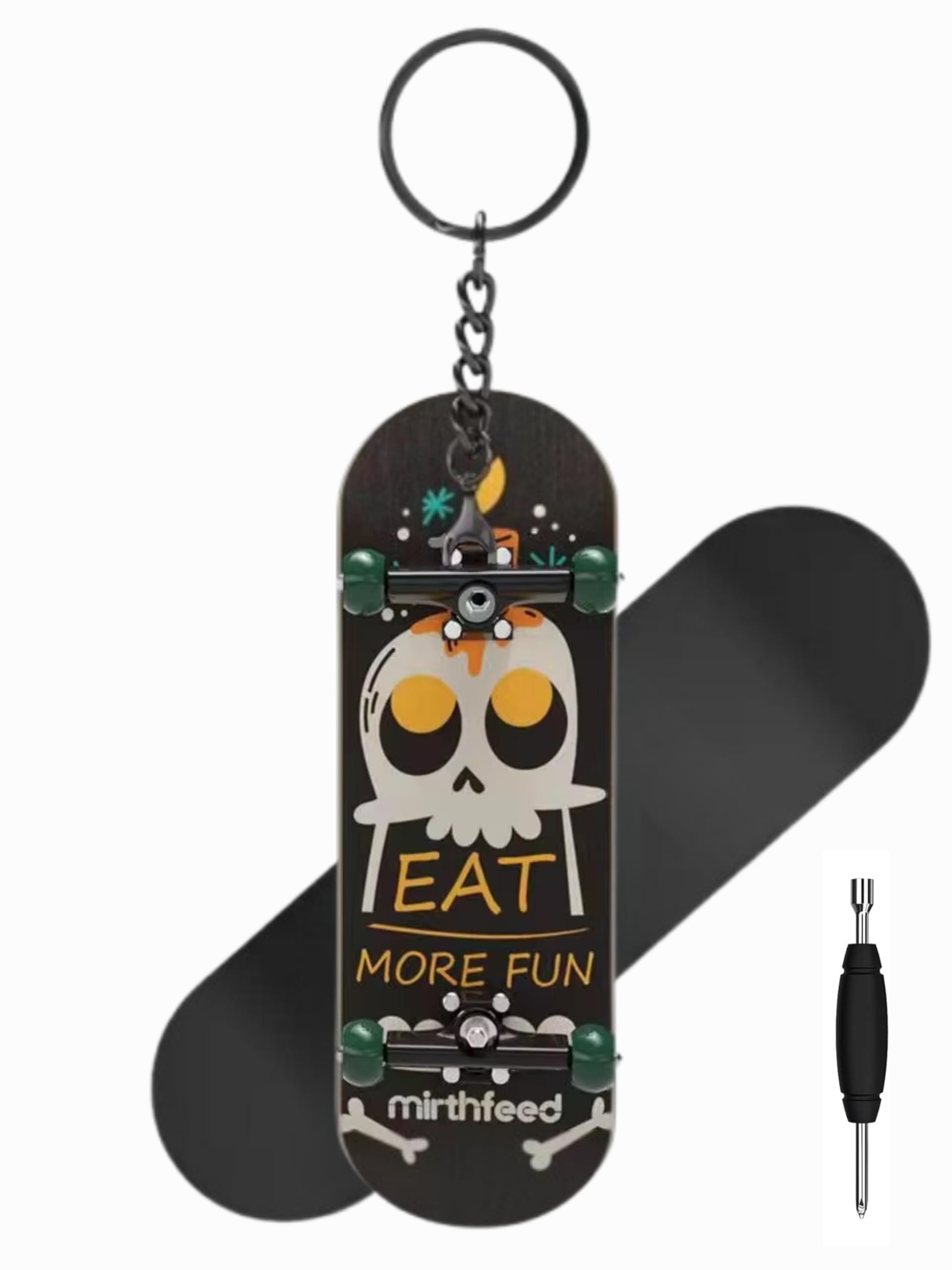 MIRTHFEED 32mm Pro Fingerboard Complete Set | Bearing Wheels | 5 Ply Maple Deck | Anti Skid Grip Tape | Complimentary To