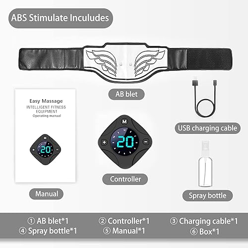 Miniatura 4 de Estimulador ABS, equipo de entrenamiento portátil recargable por USB, sin almohadillas de gel para hombres y mujeres, brazo, pierna, oficina en