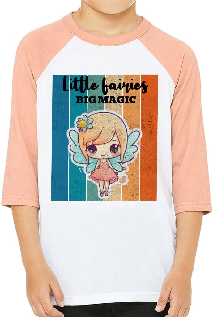 Fairy Kids' Baseball T-Shirt - Magic 3/4 Sleeve T-Shirt - Cartoon Baseball Tee