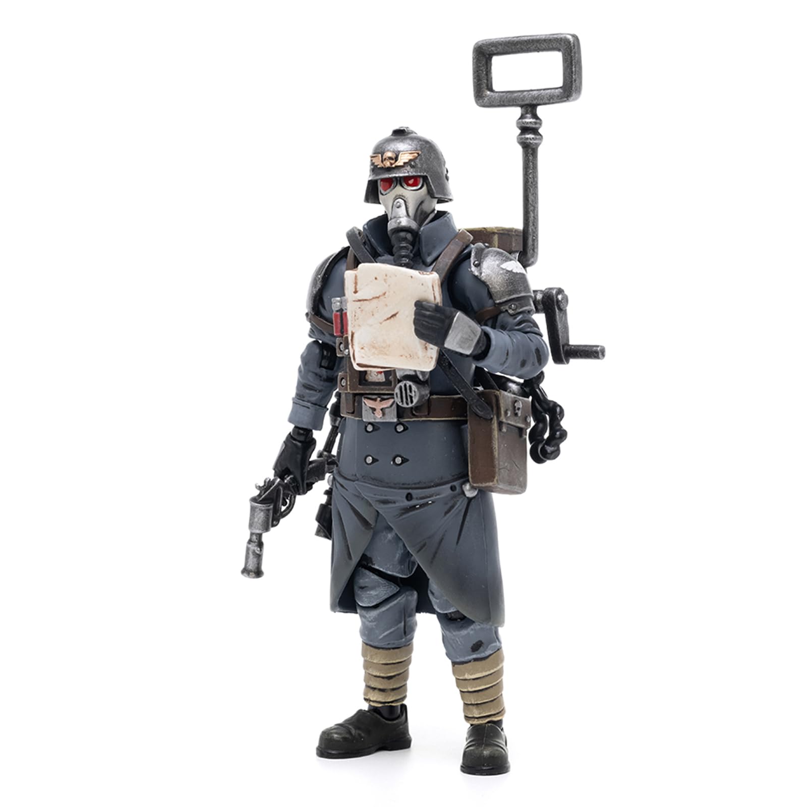GWTCTOY JoyToy 40K Genuine License 1:18 Action Figure, Astra Militarum Death Korps of Krieg Veteran Squad Guardsman Communications Specialist