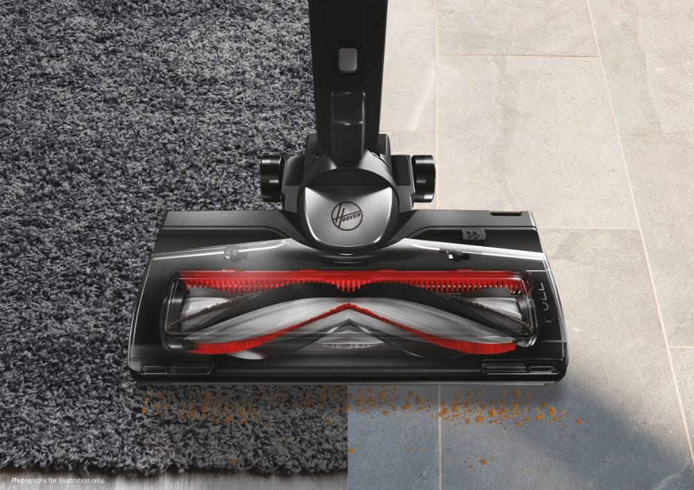 Hoover HF1 FLEX Accustofzuiger zonder zak knikscharnier, tot 120 m² met 1 acculading, draadloze stofzuiger met XL stofreservoir en parkeerfunctie, accuzuiger met spleetmondstuk en stofborstel
