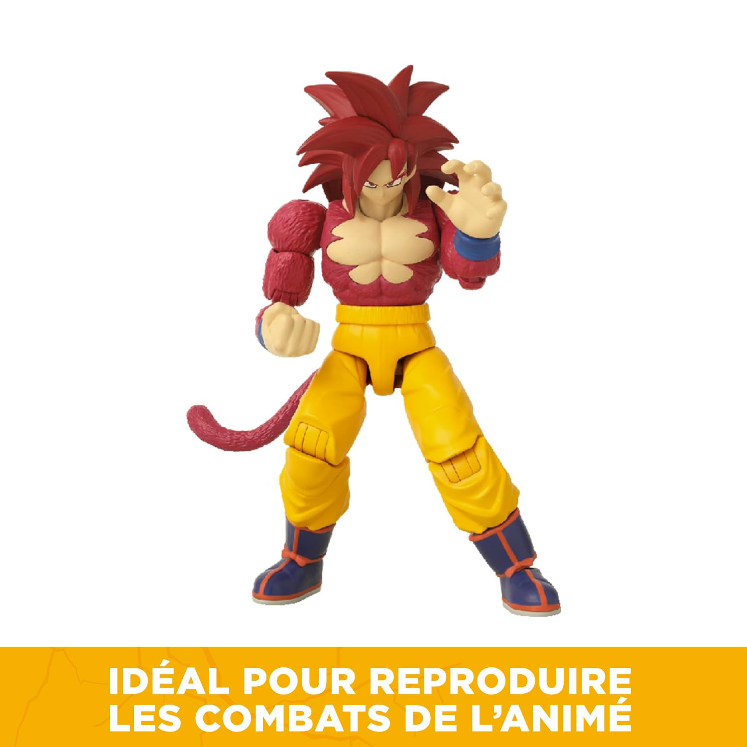 BANDAI Dragon Ball Daima Figura de Acción SS4 Goku Daima Dragon Stars de 17 cm, Inspirada en la Nueva Serie de TV Dragon Ball Daima (2024), Articulada y Multicolor (40737)