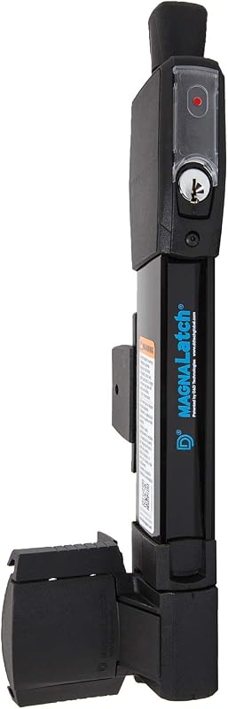 D&D ML3VPKA MagnaLatch Vertical Pull 12-inch Pet Safety Gate Latch, Black | Property & pet safety gate latch & lock, magnetic latching system. Weather-resistant. For square gate & fence post.